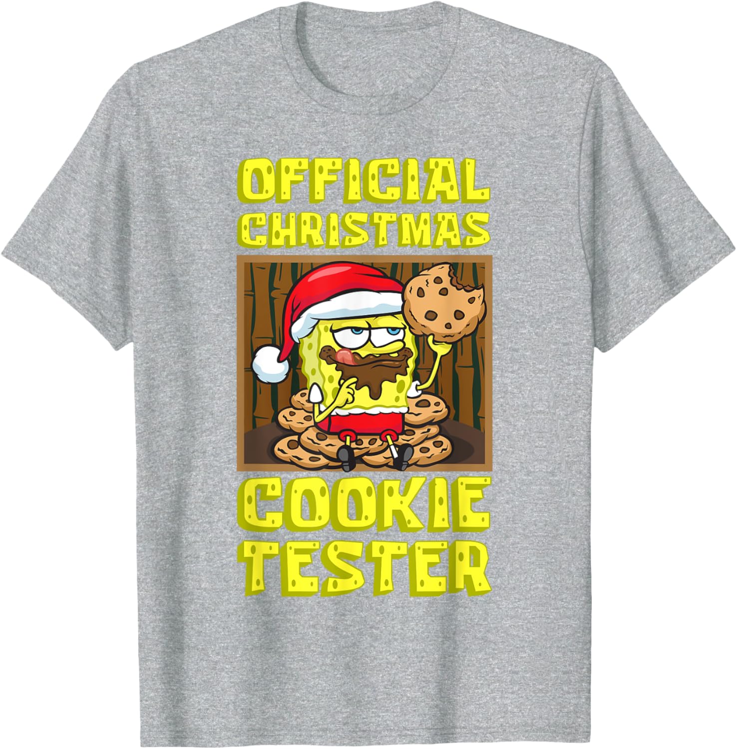Mademark SpongeBob Christmas Funny Cookie Tester T-Shirt for Kids & Adults - 17