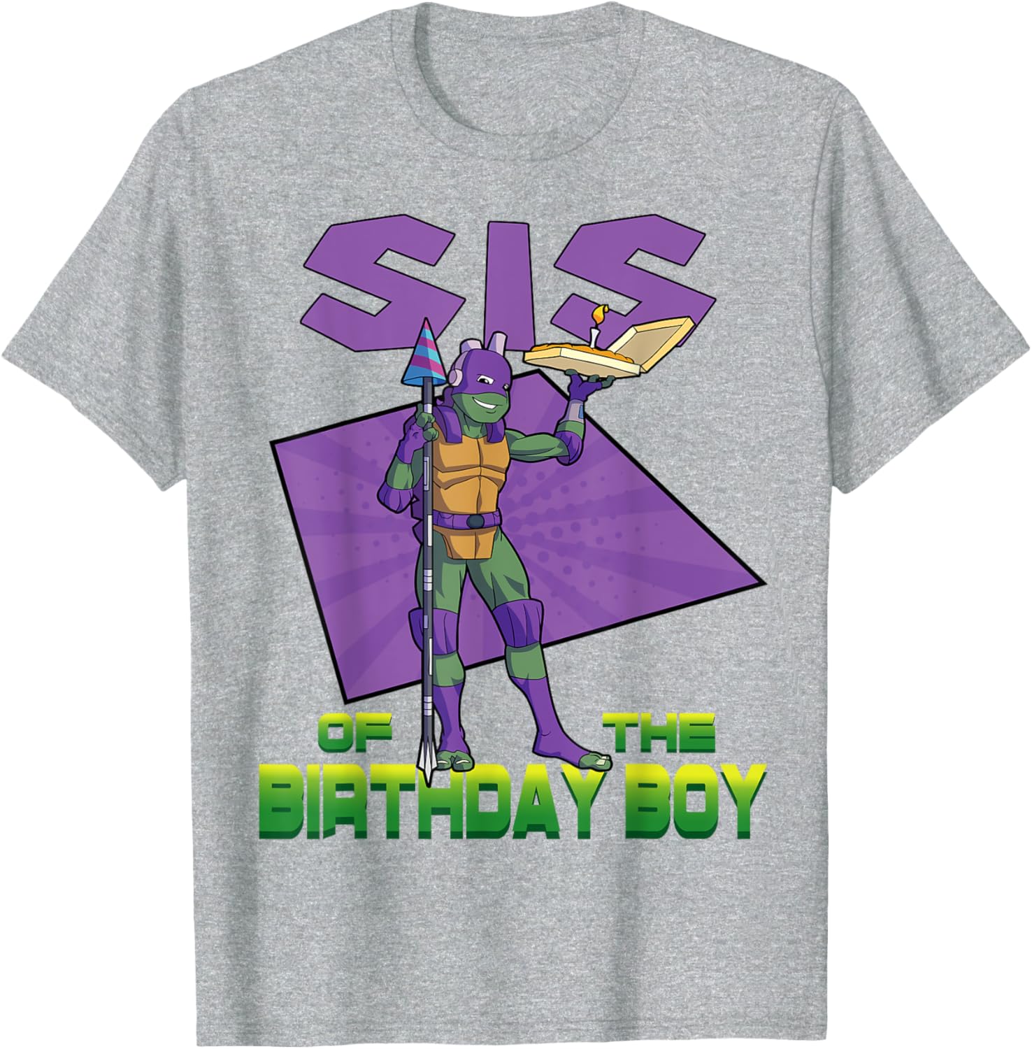 Mademark Teenage Mutant Ninja Turtles Donnie Birthday Pizza Party T-Shirt - 18