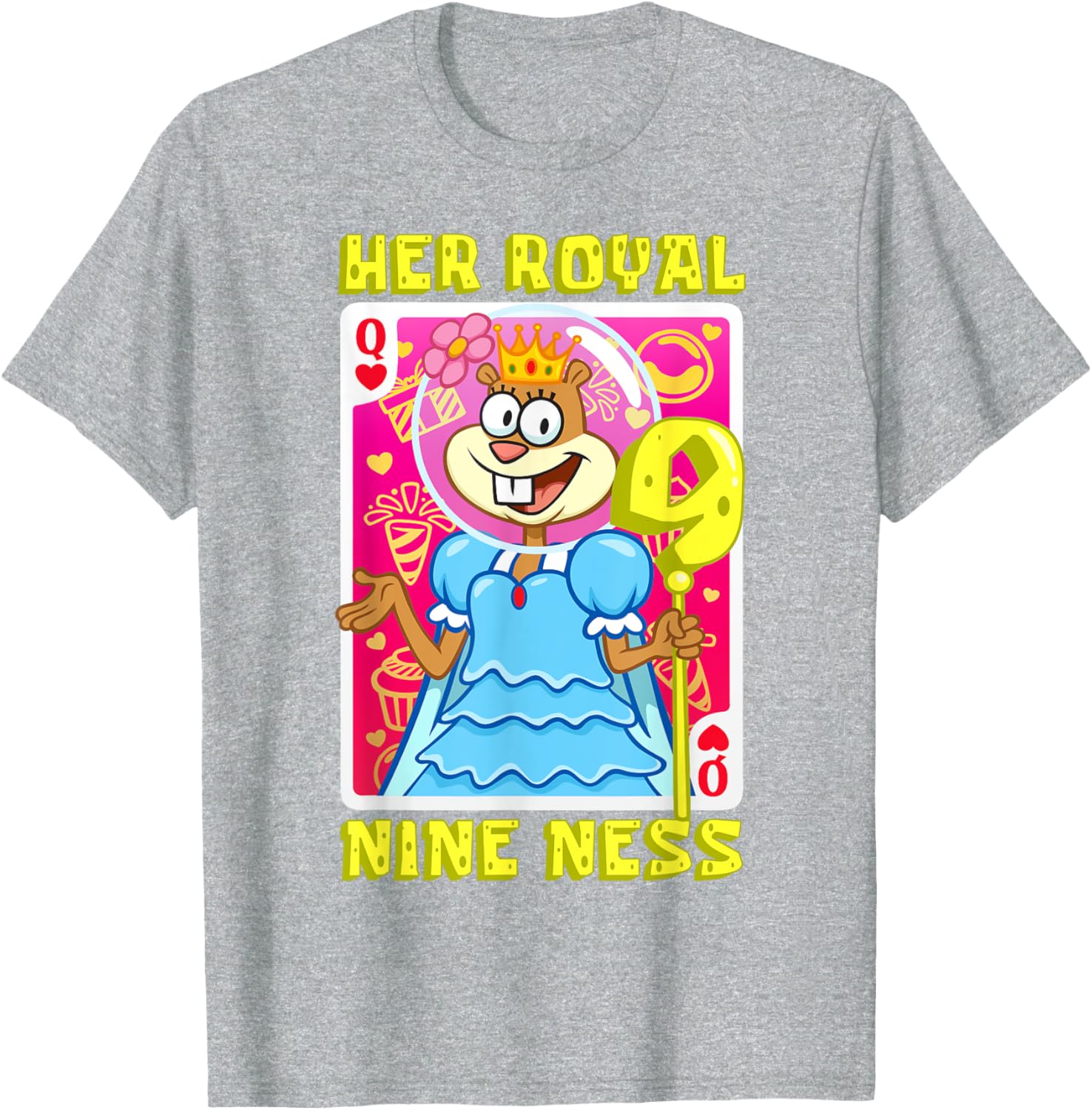SpongeBob Her Royal Nine-ness Girl 9th Birthday T-Shirt for Kids - 12