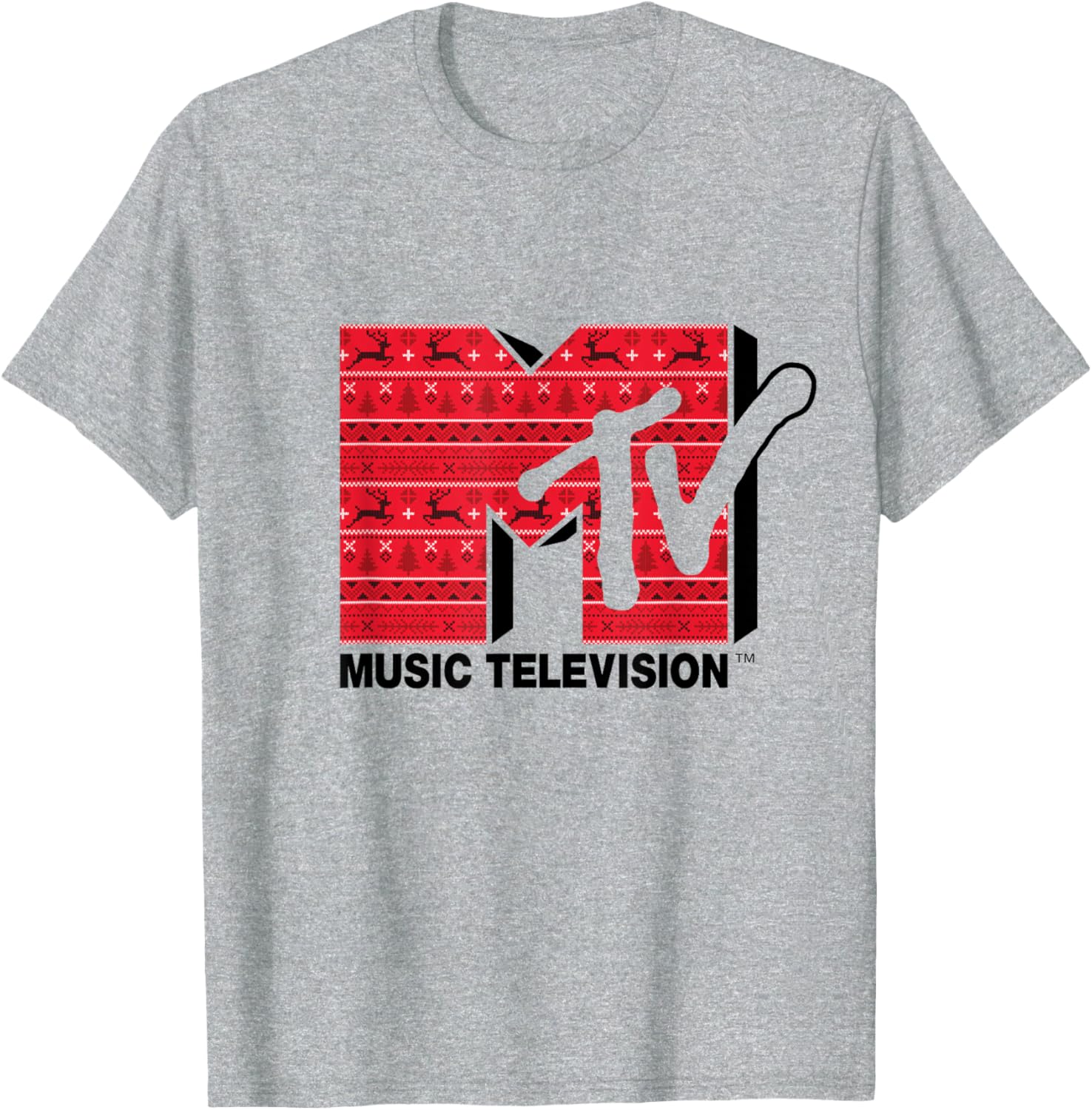 Mademark x MTV Ugly Christmas Style T-Shirt - Festive Retro Logo Wear - 3