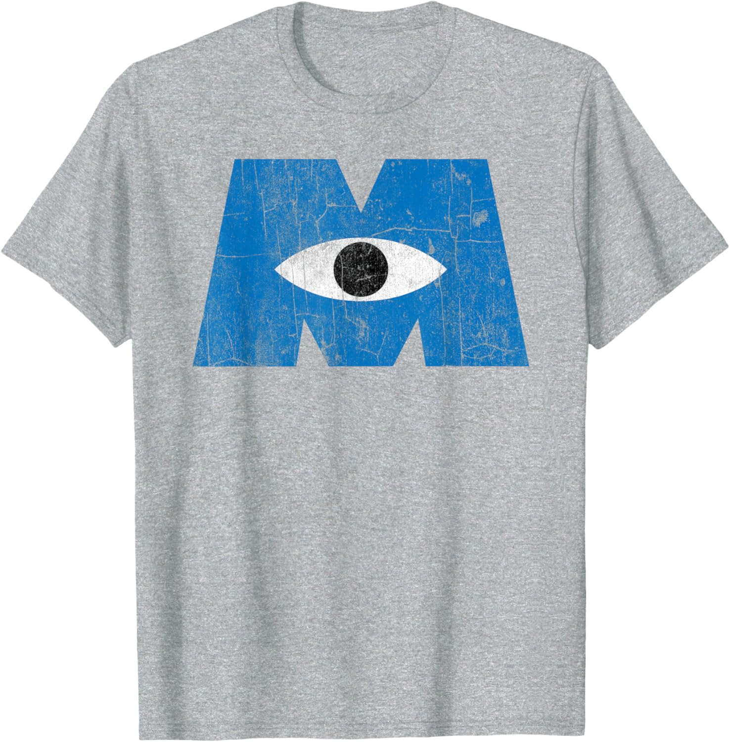 Disney Pixar Monsters Inc Distressed Blue Cyclops Logo T-Shirt - 2