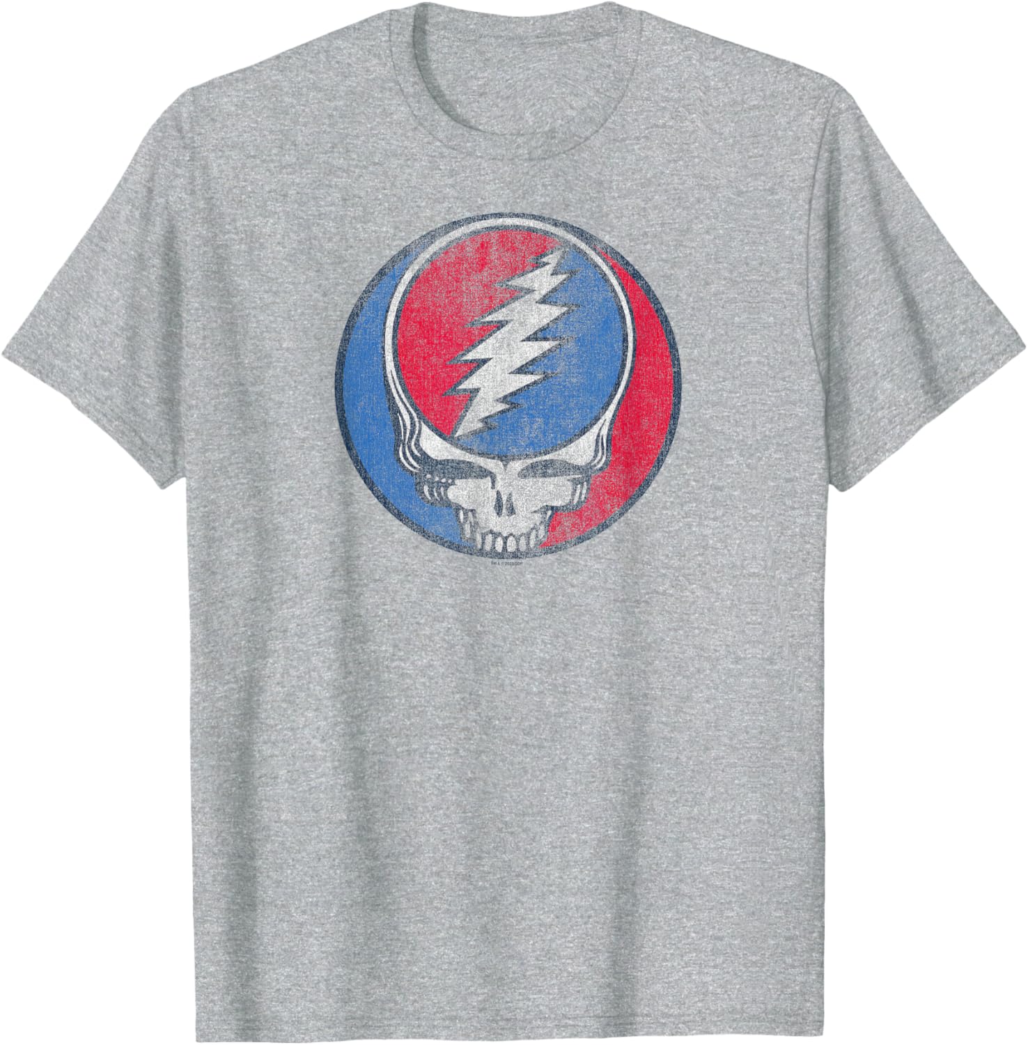 Grateful Dead Vintage Distressed Steal Your Face Logo T-Shirt for Fans - 1