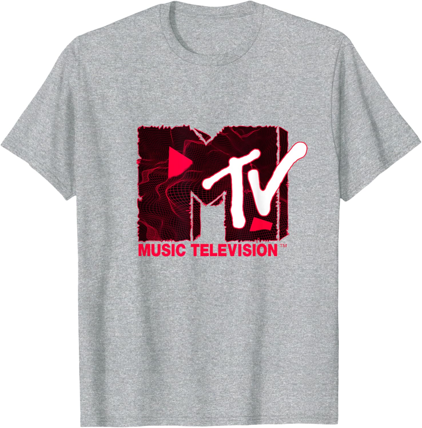 Mademark x MTV Official Logo Red Landscape T-Shirt for Trendy Style - 4