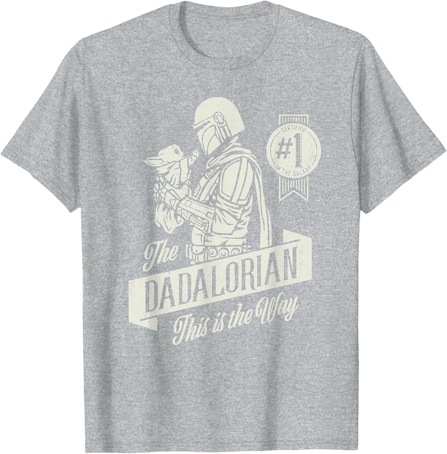 Star Wars Mandalorian Grogu Dadalorian Father's Day T-Shirt for Dads - 12