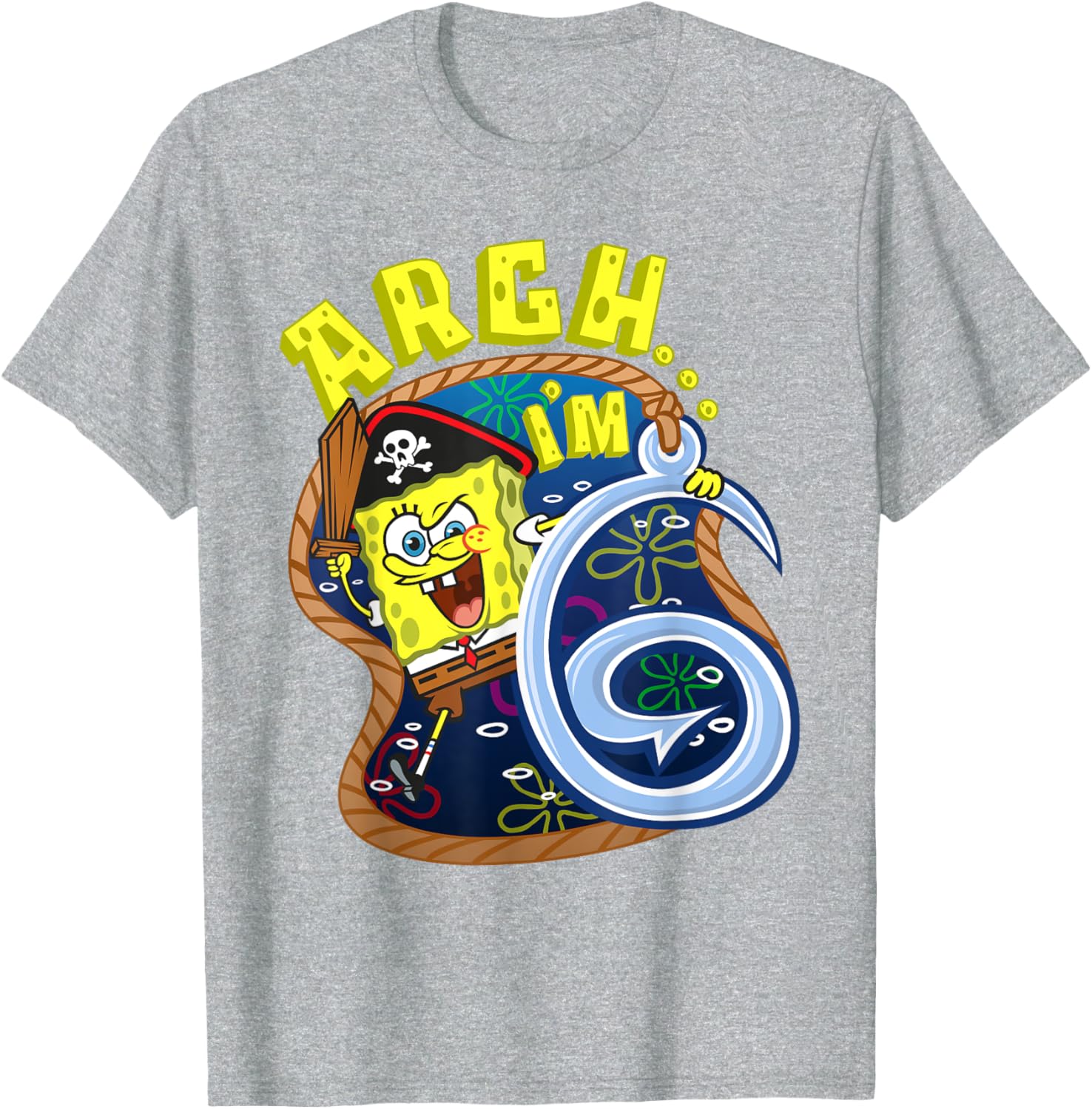 Mademark SpongeBob SquarePants Pirate Theme T-Shirt for 6th Birthday - 16