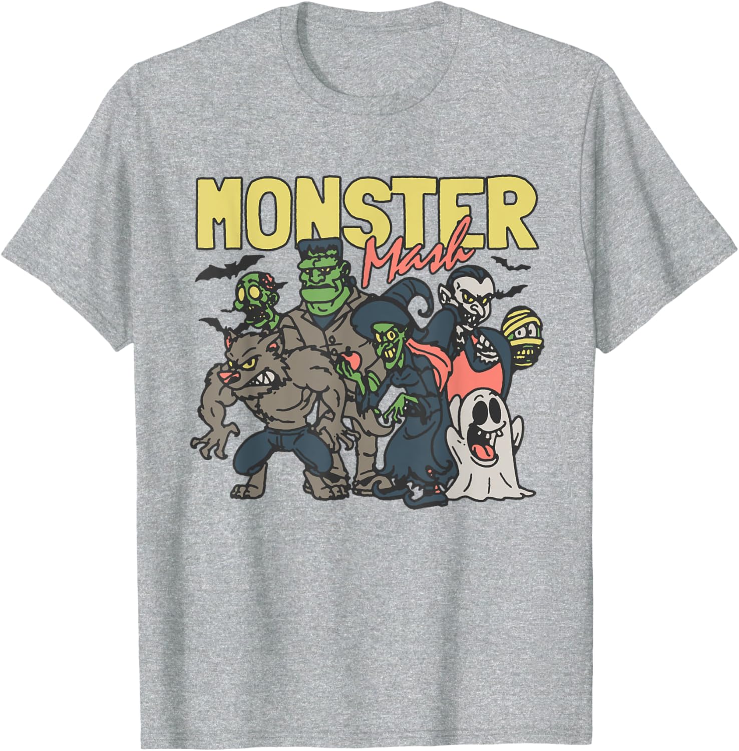 Monster Mash Halloween T-Shirt Fun Costume Characters for Parties - 3