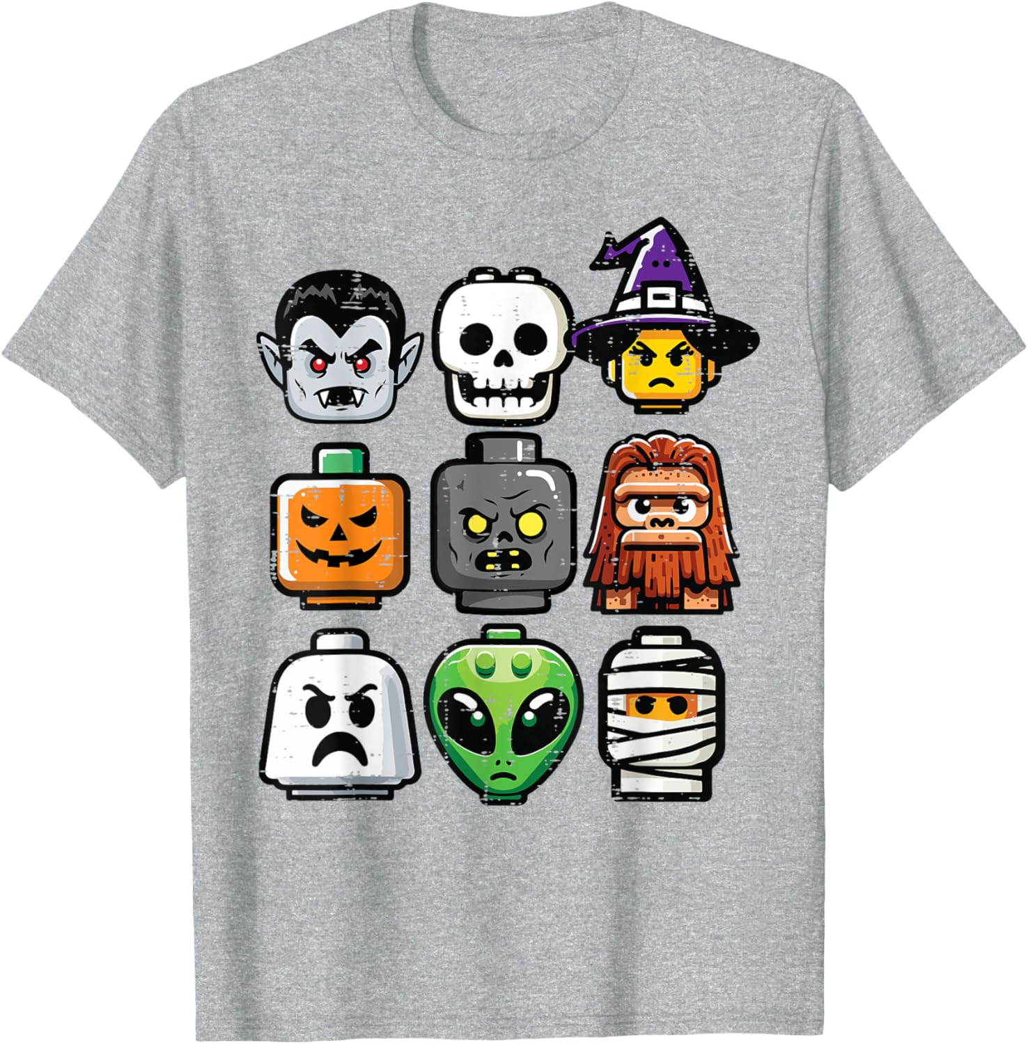 Halloween Pumpkin Ghost Heads T-Shirt for Kids and Boys Costume Fun - 3