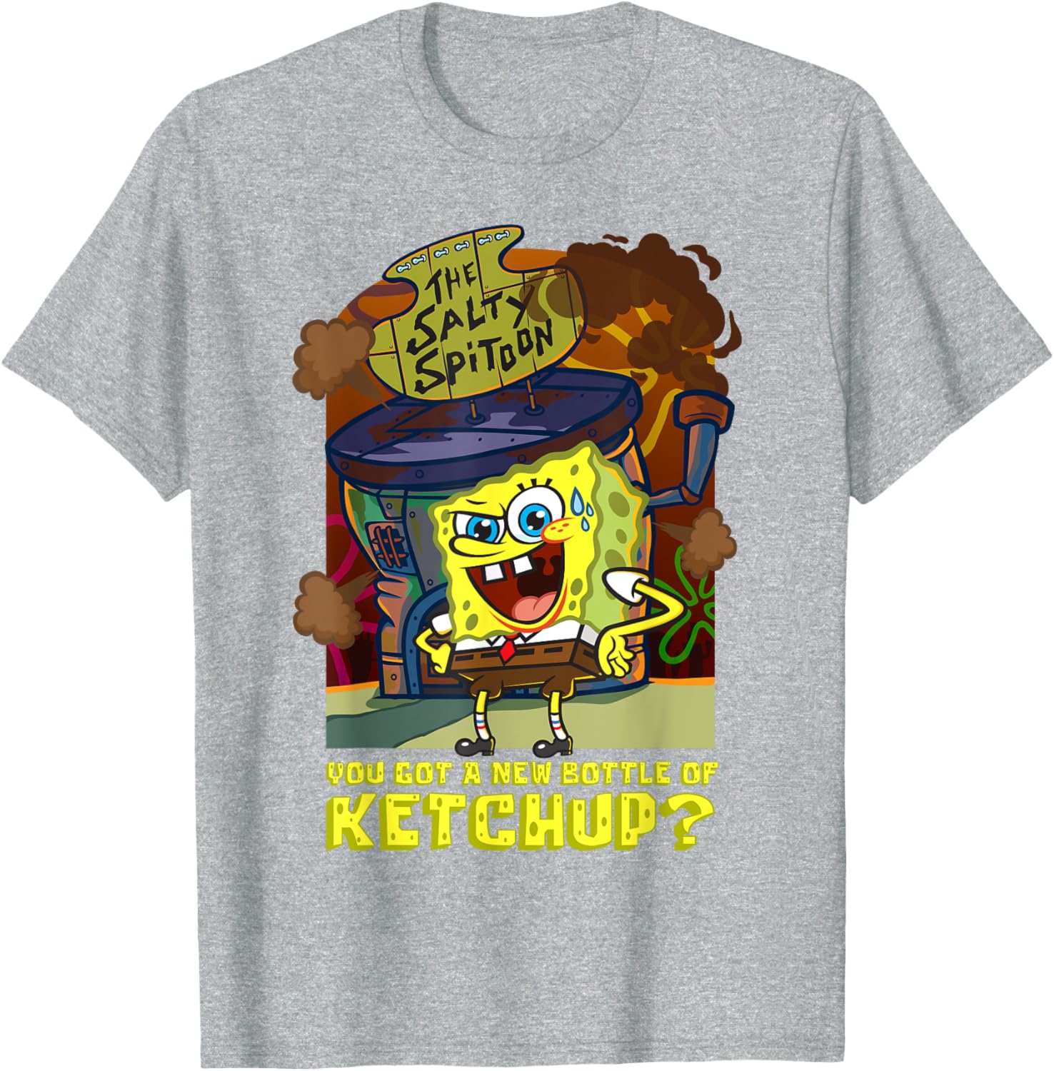 Mademark SpongeBob Salty Spitoon Ketchup Fun T-Shirt for Fans - 11