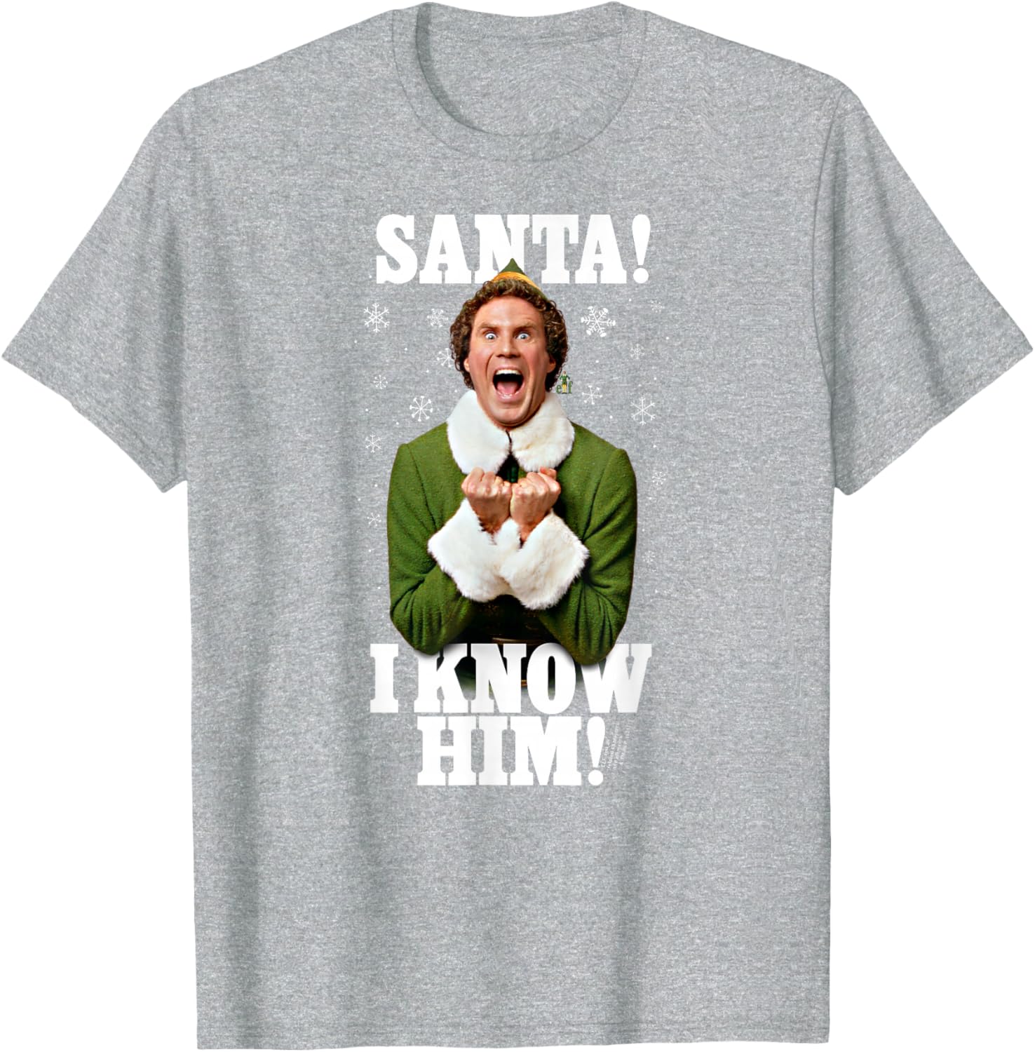 Funny Buddy Christmas T-Shirt - Elf Santa I Know Him Holiday Apparel - 2