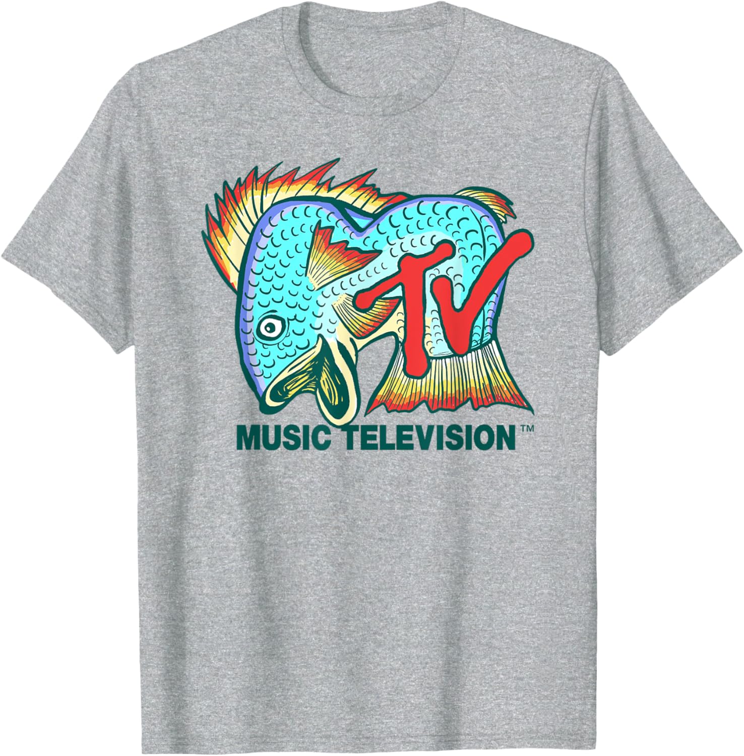 Mademark x MTV Colorful Punk Fish T-Shirt for Ocean Lovers - 7