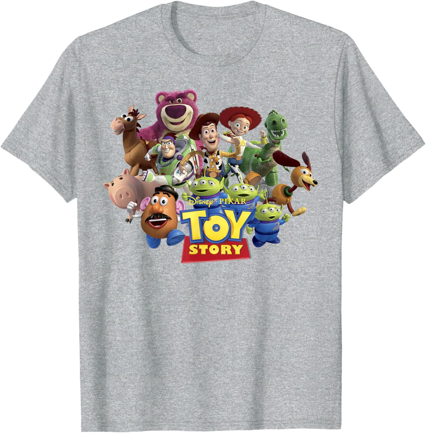 Disney Pixar Toy Story Buzz Woody Jessie Running T-Shirt for Kids - 1