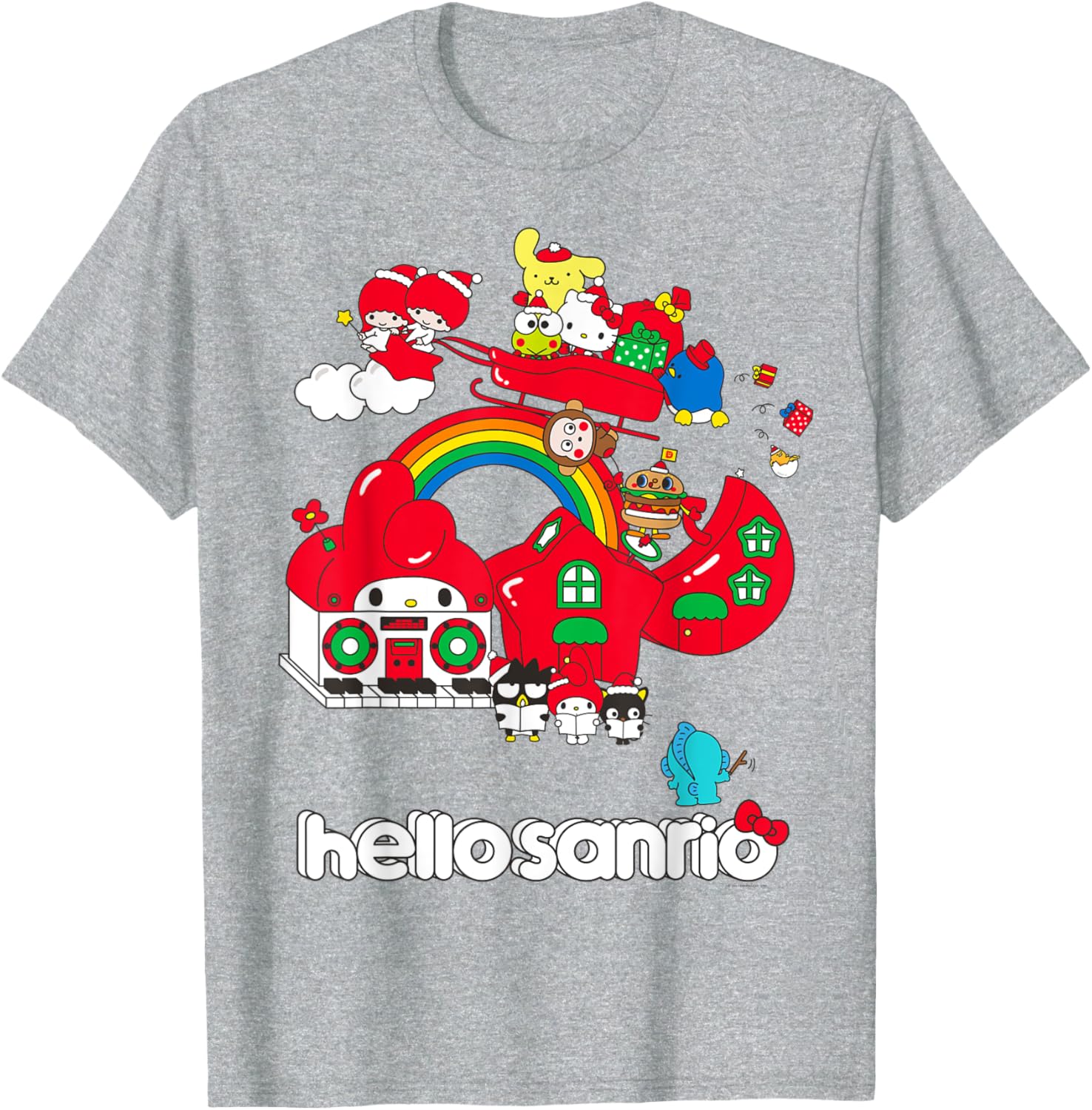 Hello Sanrio Christmas Friends T-Shirt for Holiday Cheer and Fun! - 3
