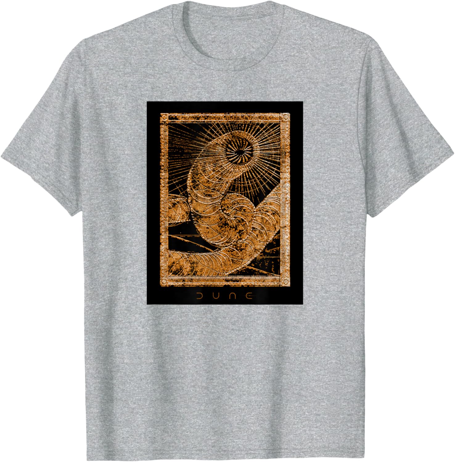 Dune Golden Sandworm T-Shirt for Fans of Sci-Fi and Adventure - 9