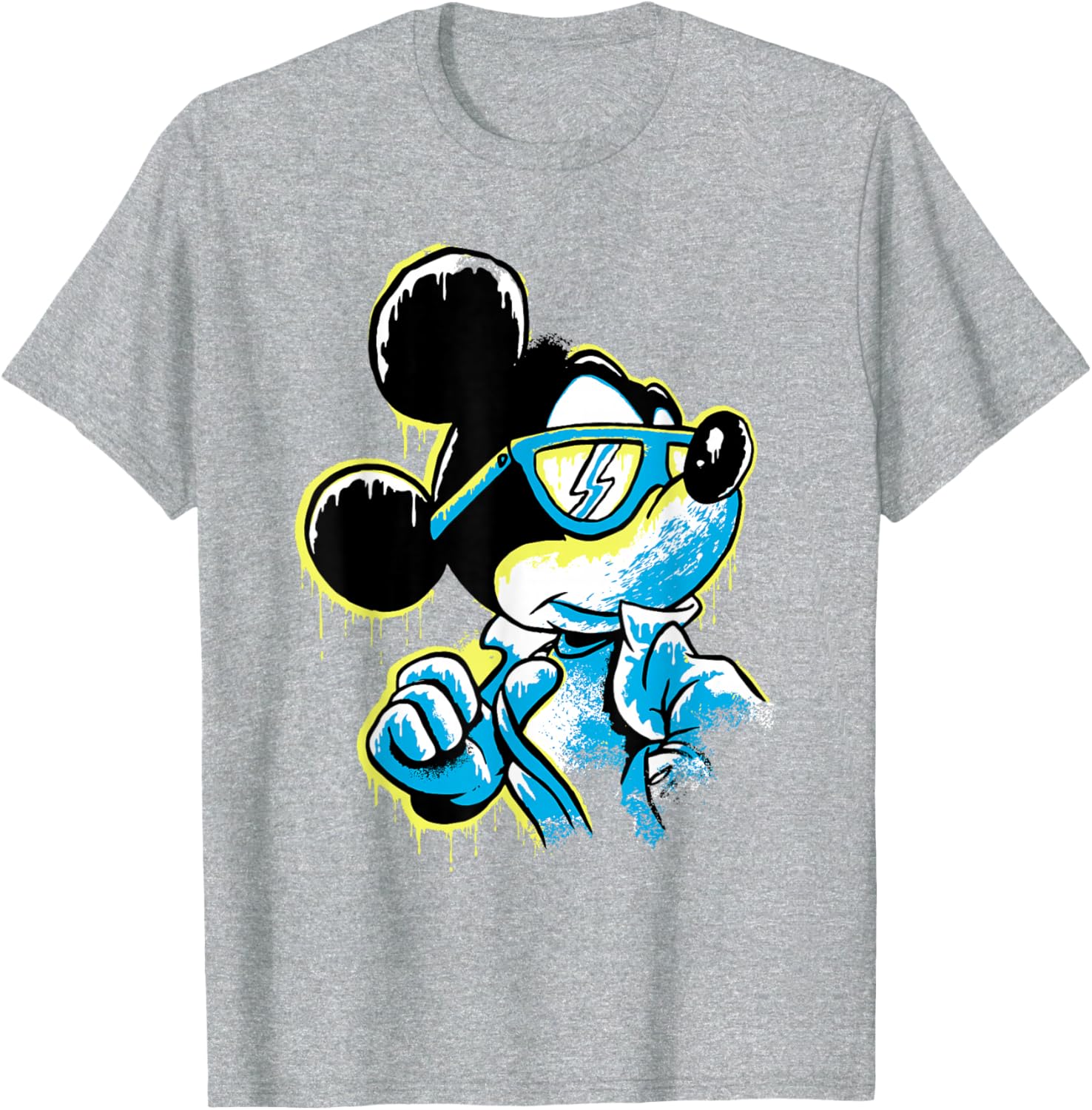 Disney Mickey Mouse Icy Cool Paint Drip T-Shirt for Fun Fashion Lovers - 8