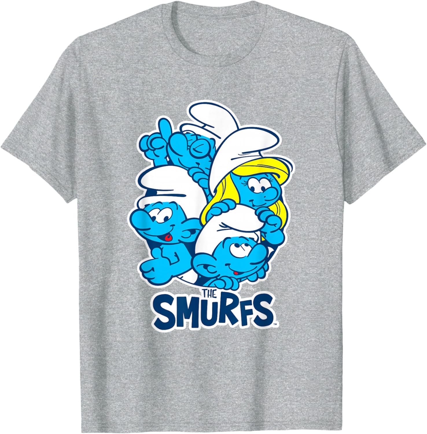 Cute Smurfs Group T-Shirt for Fans - Fun and Colorful Apparel - 5
