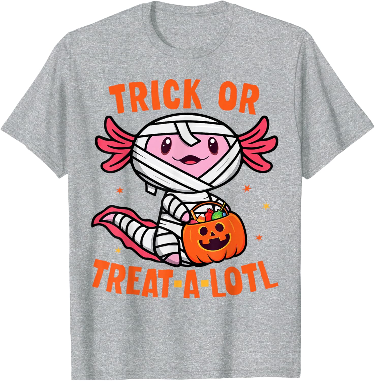 Trick or Treat Axolotl Halloween Costume T-Shirt for Toddlers and Kids - 6