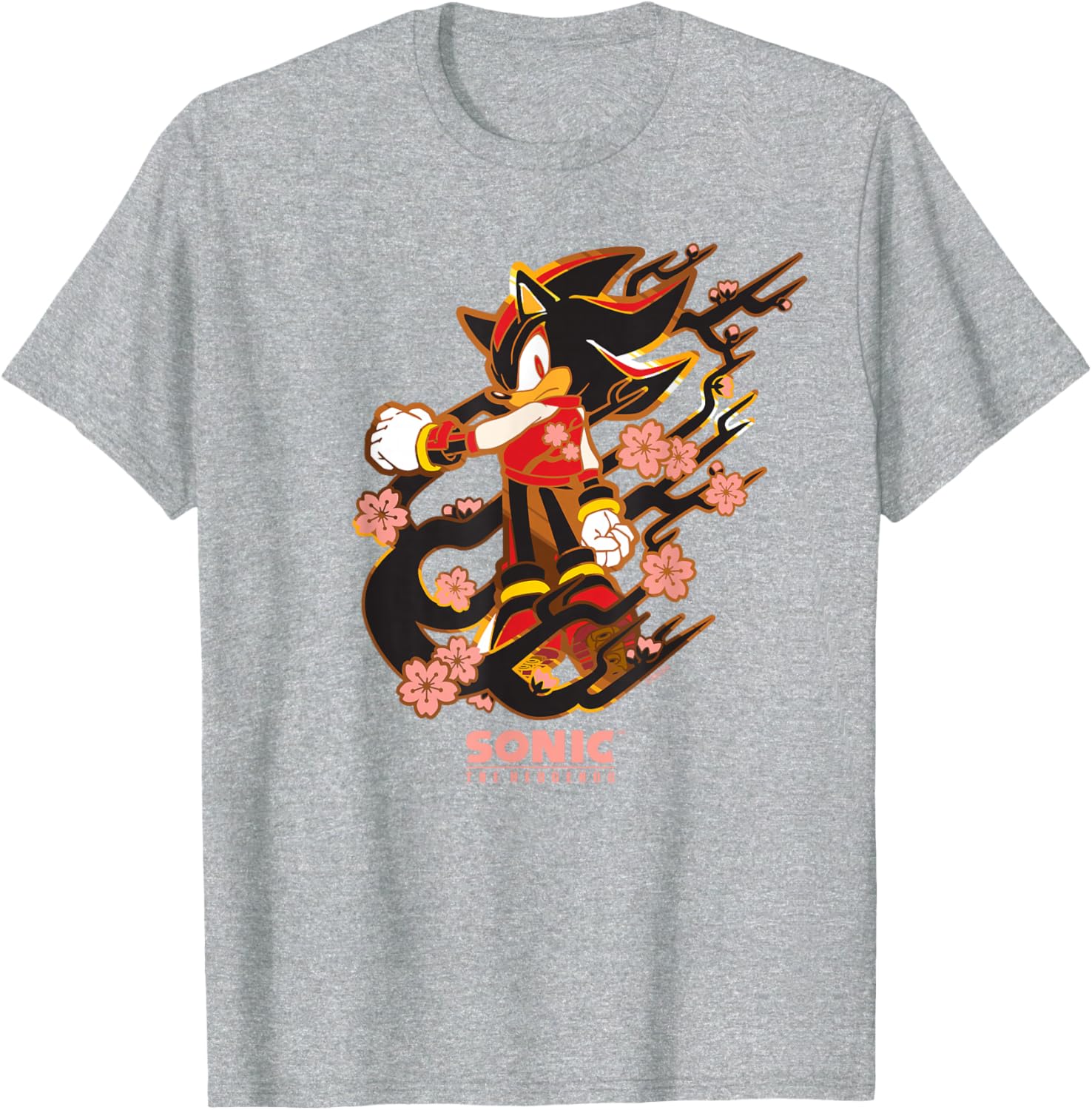 Sonic the Hedgehog Shadow T-Shirt with Cherry Blossoms Design - 17