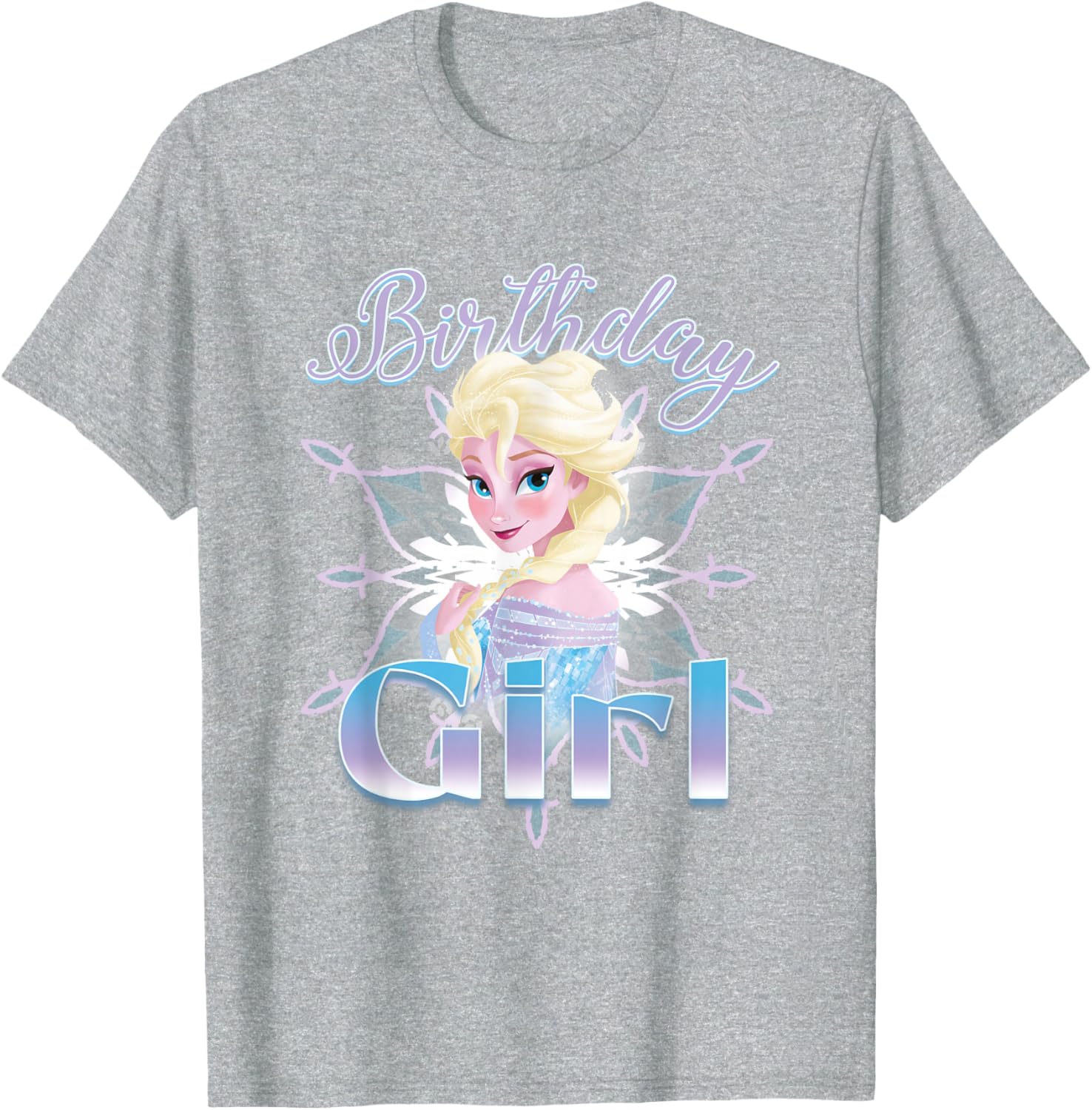 Disney Frozen Elsa Birthday Girl T-Shirt for Girls - Cute Graphic Tee - 12