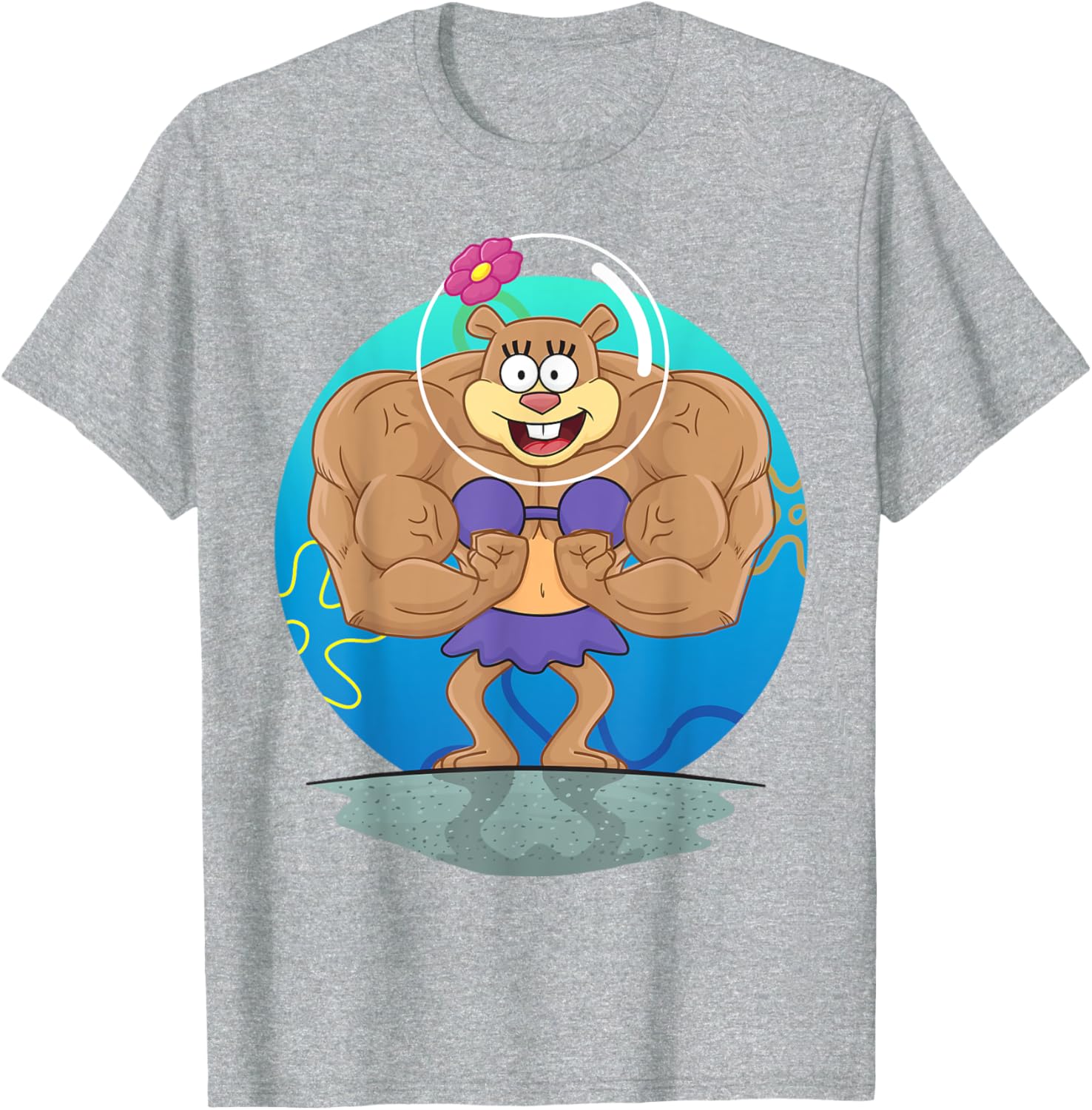 Mademark SpongeBob SquarePants Sandy Cheeks Muscle T-Shirt for Fans - 16
