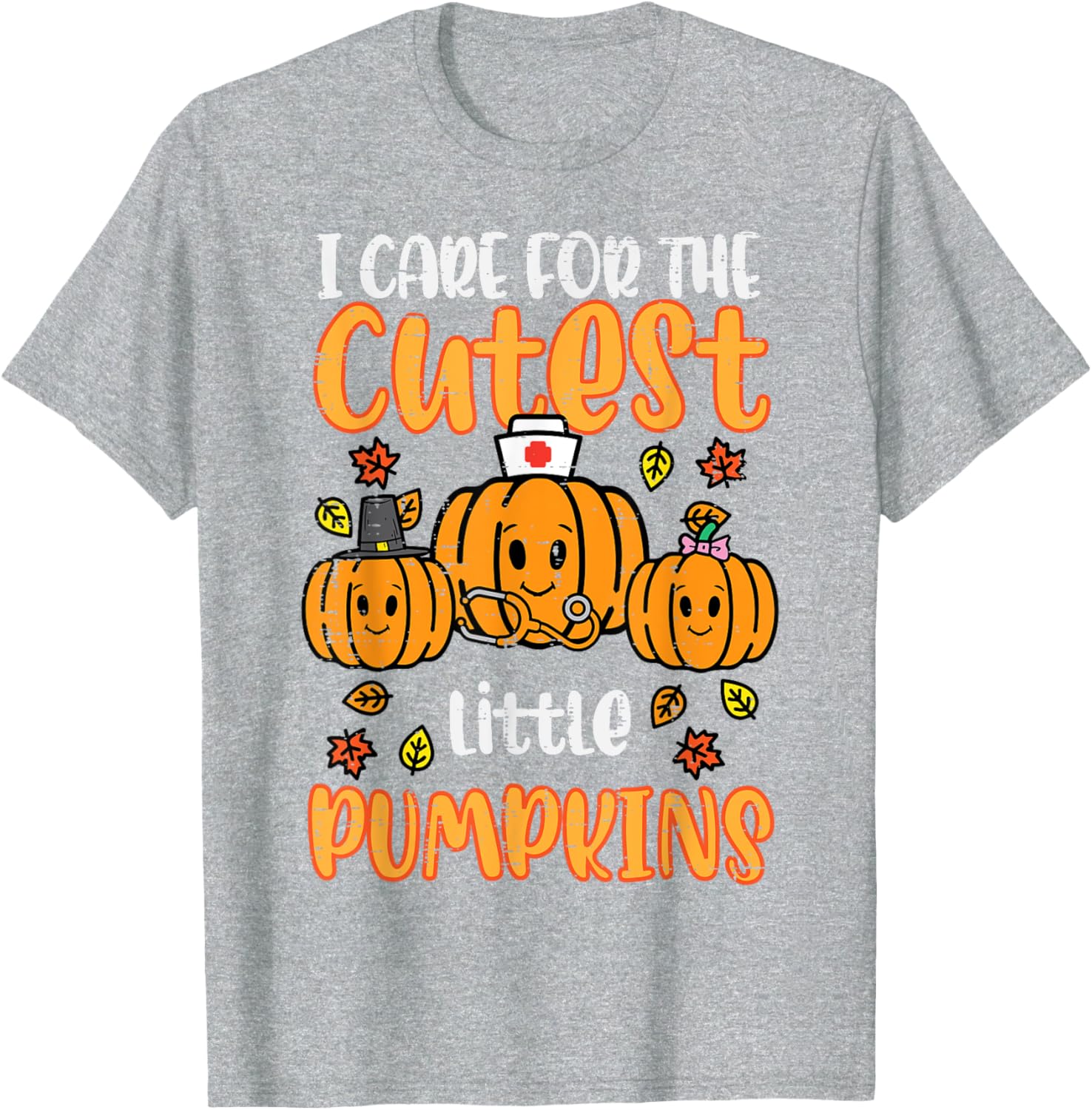 Festive Pumpkins Nurse Halloween Scrub Top for Fall and Thanksgiving Women - 15