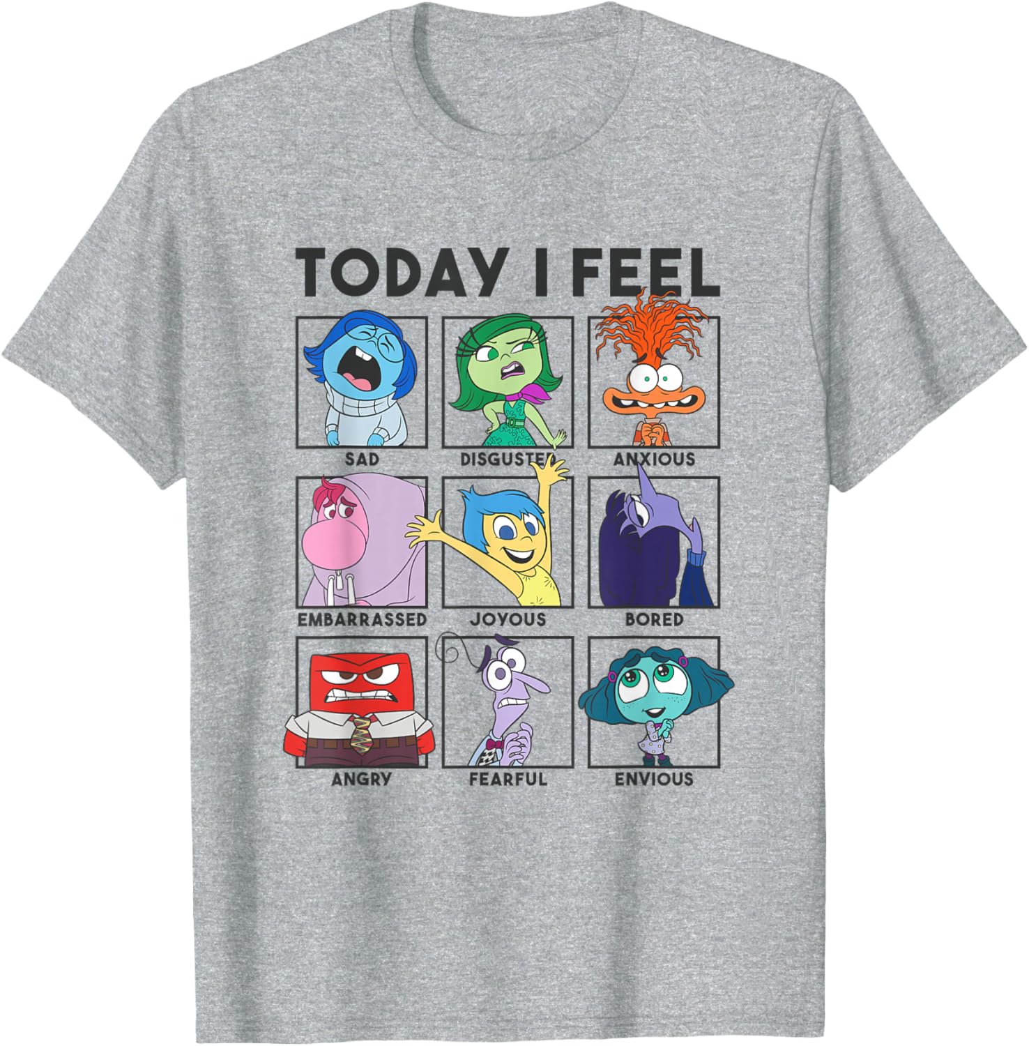 Disney Pixar Inside Out 2 Vintage Panels T-Shirt for Kids and Adults - 3