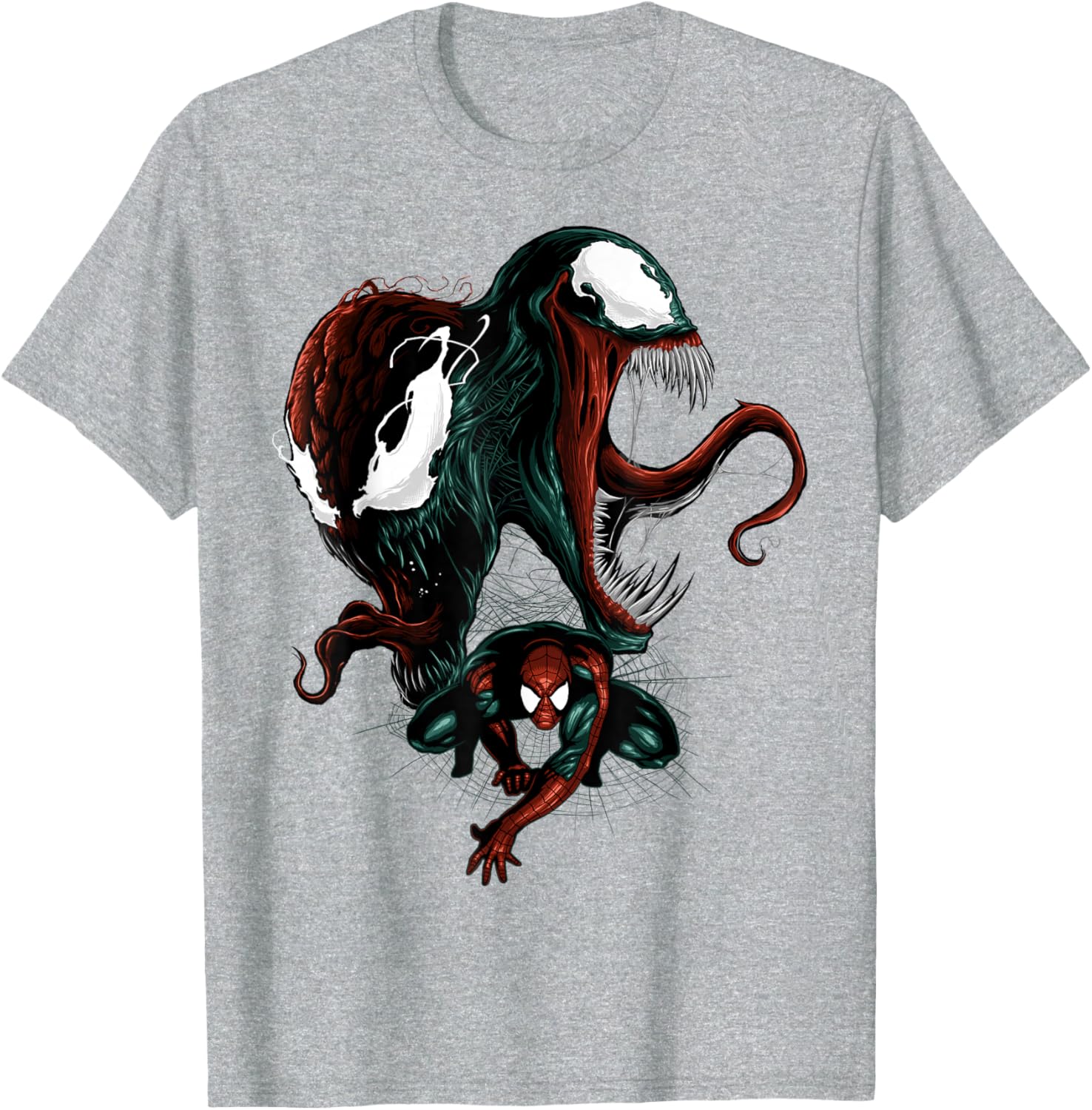 Marvel Spider-Man Venom and Carnage Split Portrait Graphic T-Shirt - 2