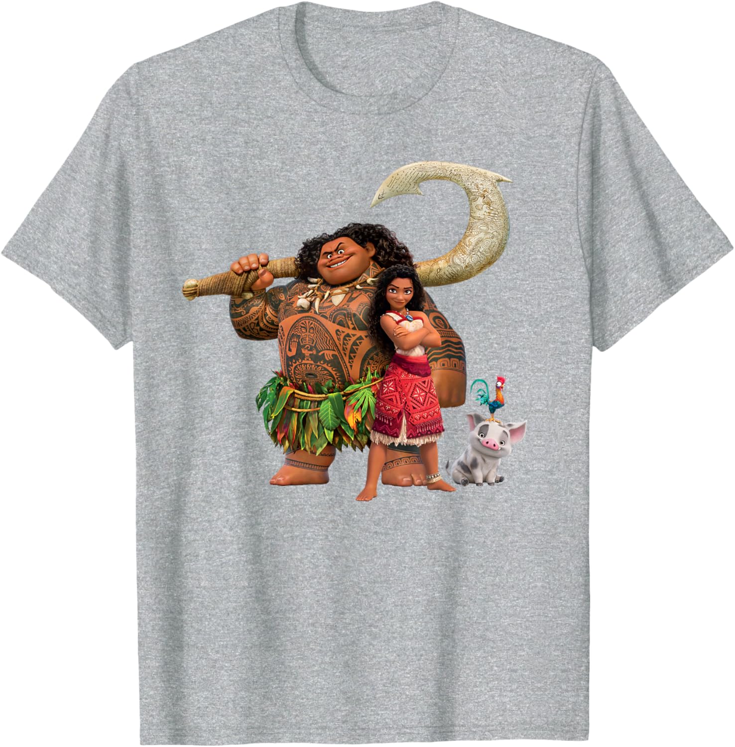 Disney Moana Adventure T-Shirt with Maui Pua Heihei for Kids - 23
