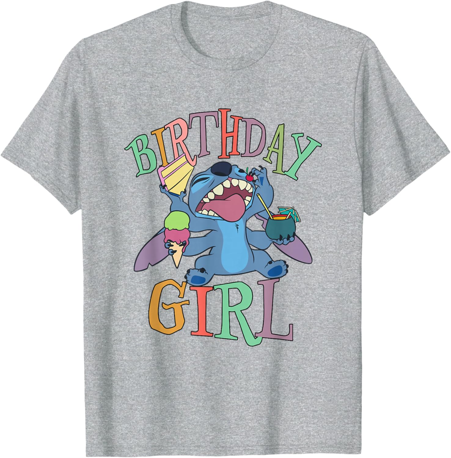 Disney Lilo & Stitch Birthday Girl Retro Stitch T-Shirt for Fun Celebrations - 3