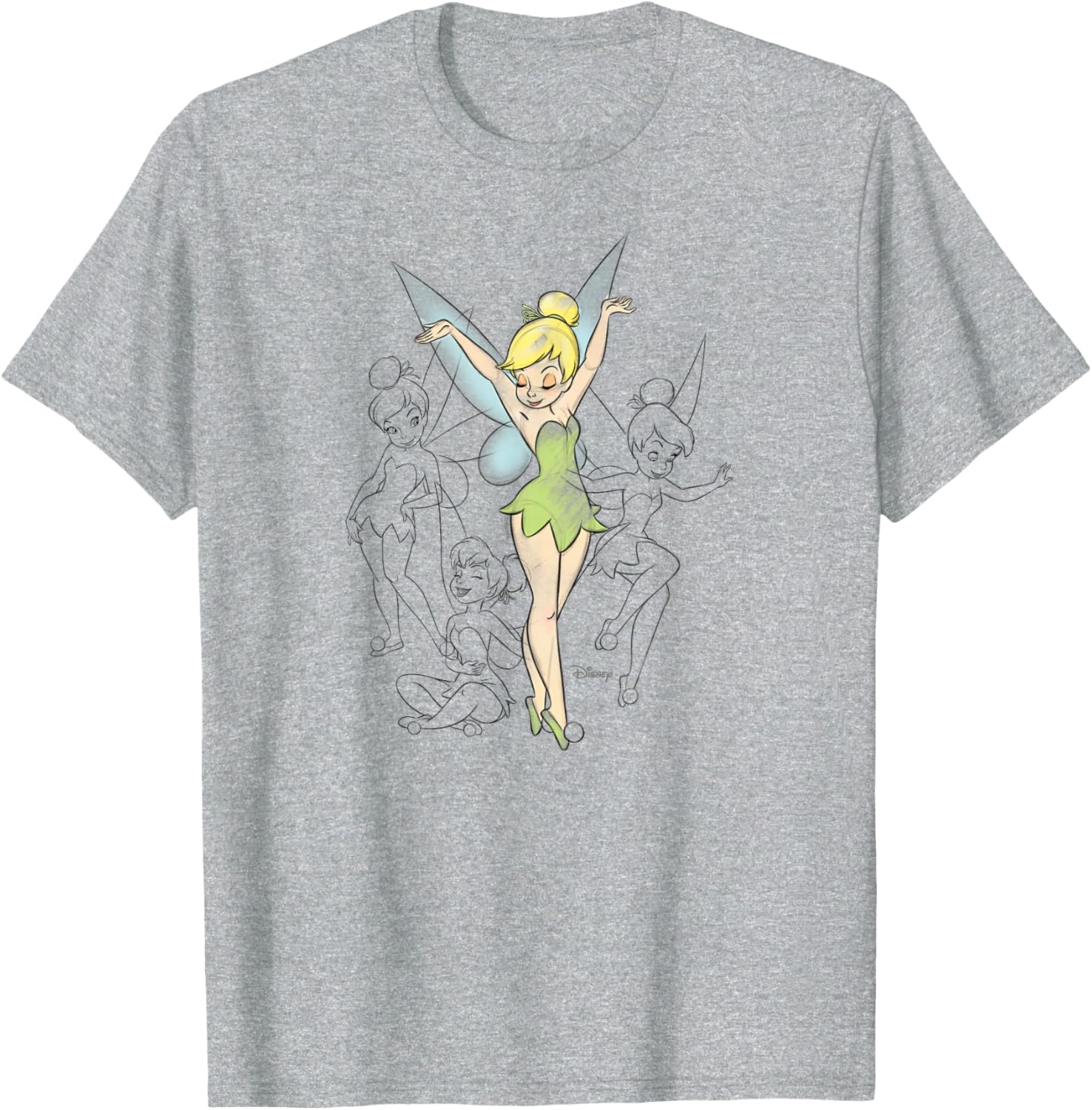 Tinker Bell Sketches T-Shirt for Fans of Disney's Fairy Magic - 2