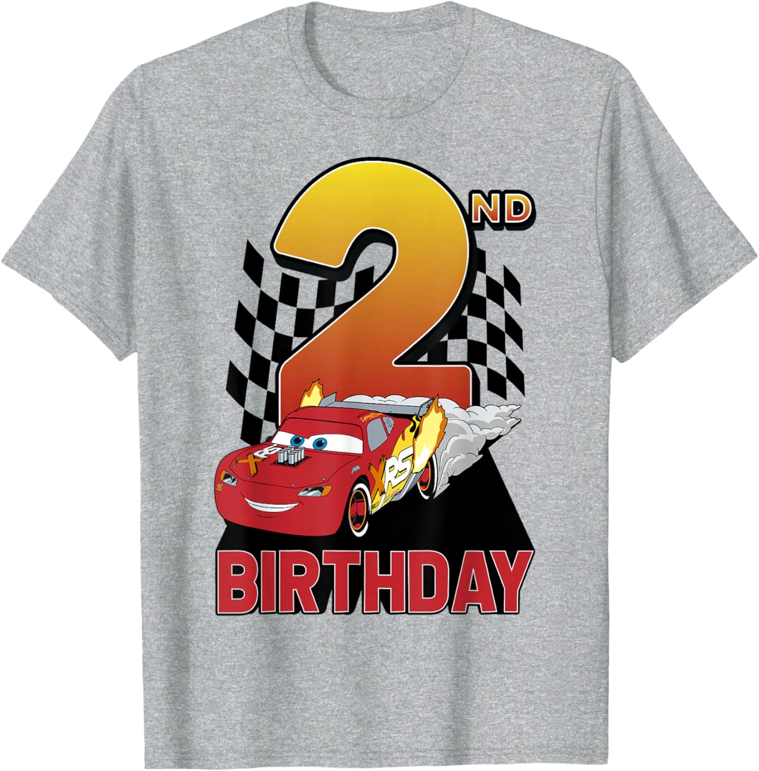 Disney Pixar Cars 2nd Birthday Lightning McQueen Peel Out T-Shirt - 4