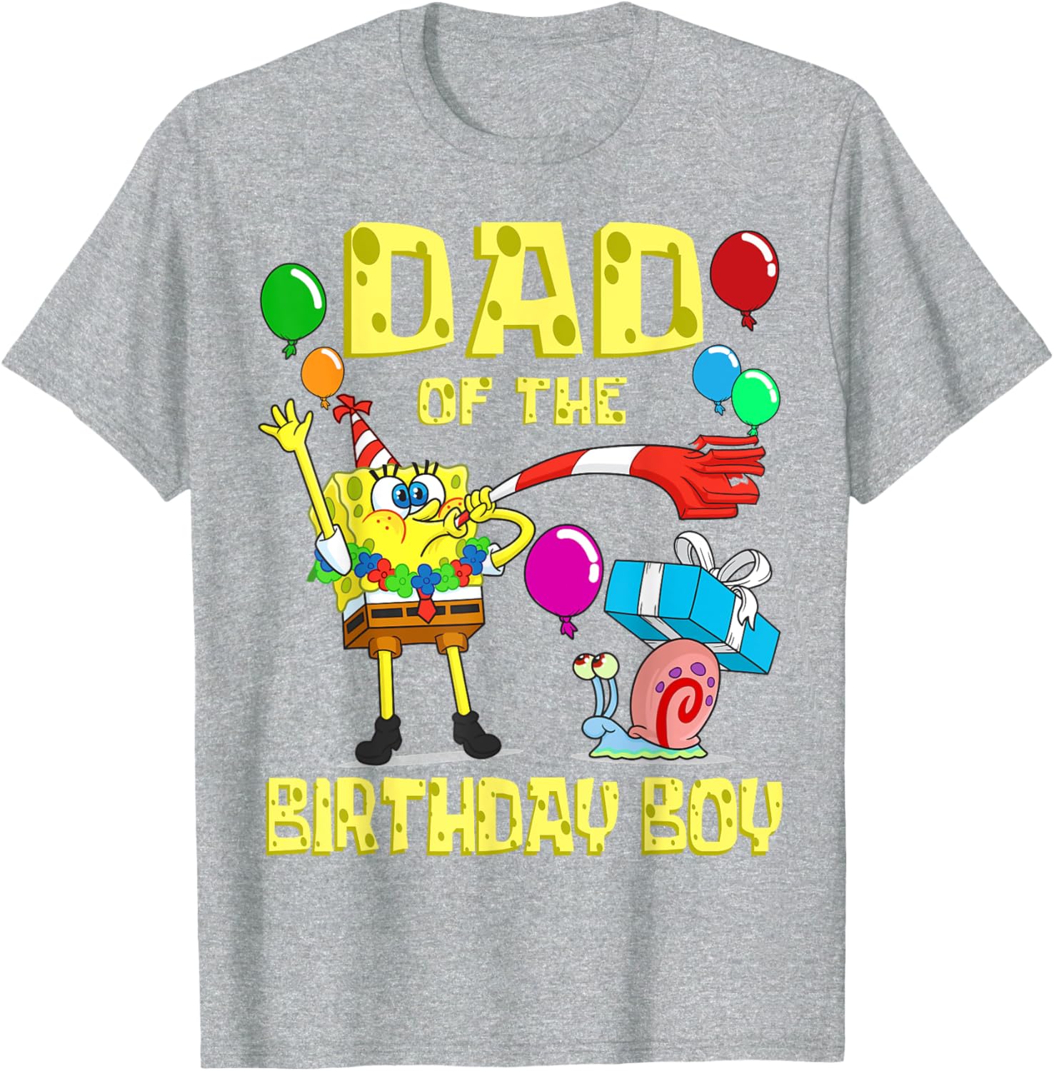 SpongeBob Daddy of the Birthday Boy Theme T-Shirt for Fun Parties - 5