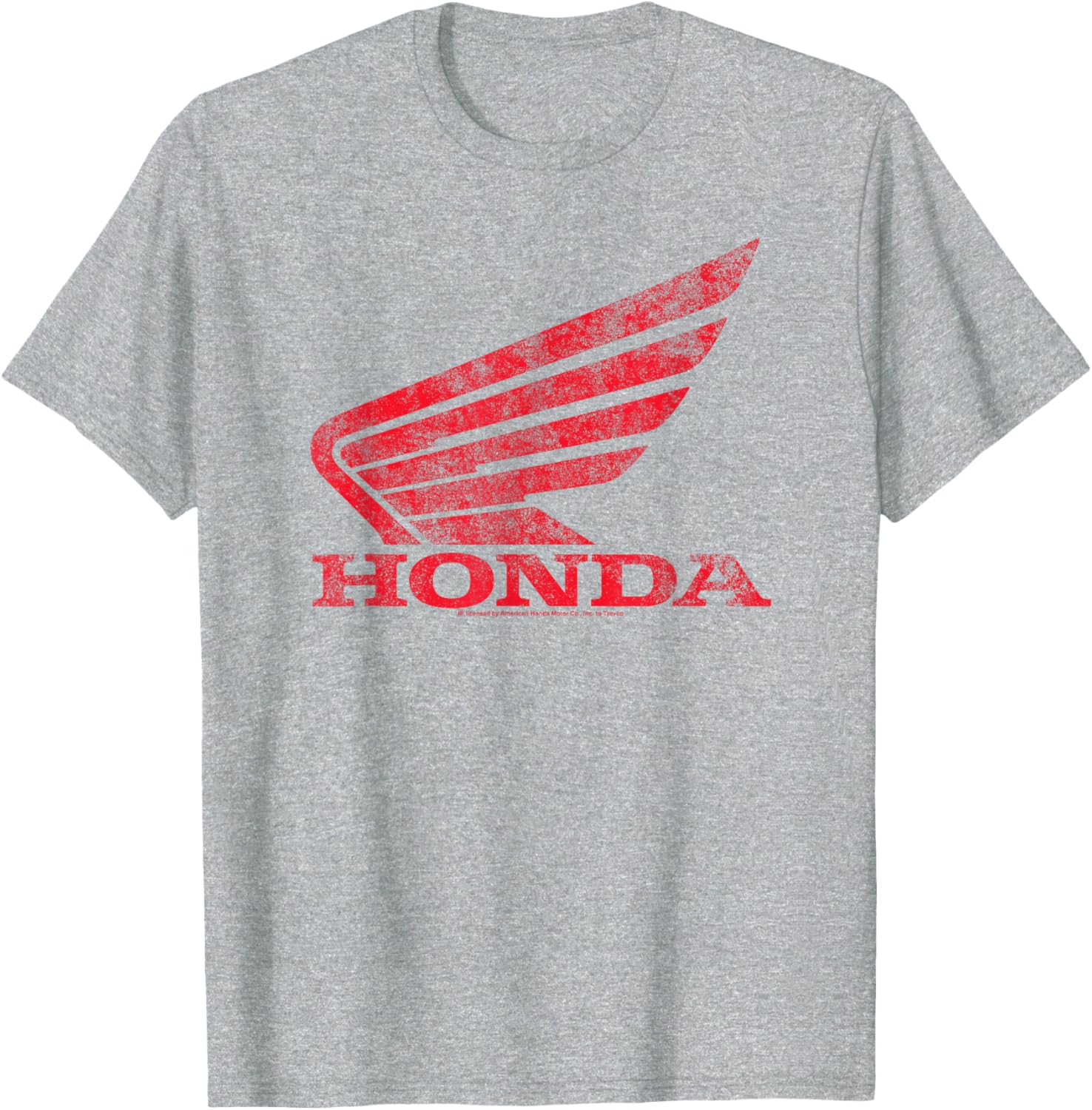 Honda Distressed Powersports Wing T-Shirt for Enthusiasts and Fans - 4