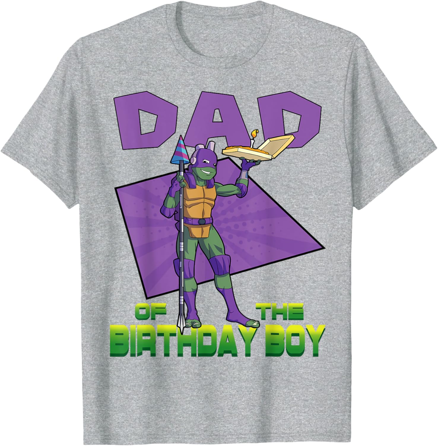 Mademark TMNT Donnie Daddy of the Birthday Boy Pizza Party T-Shirt - 12