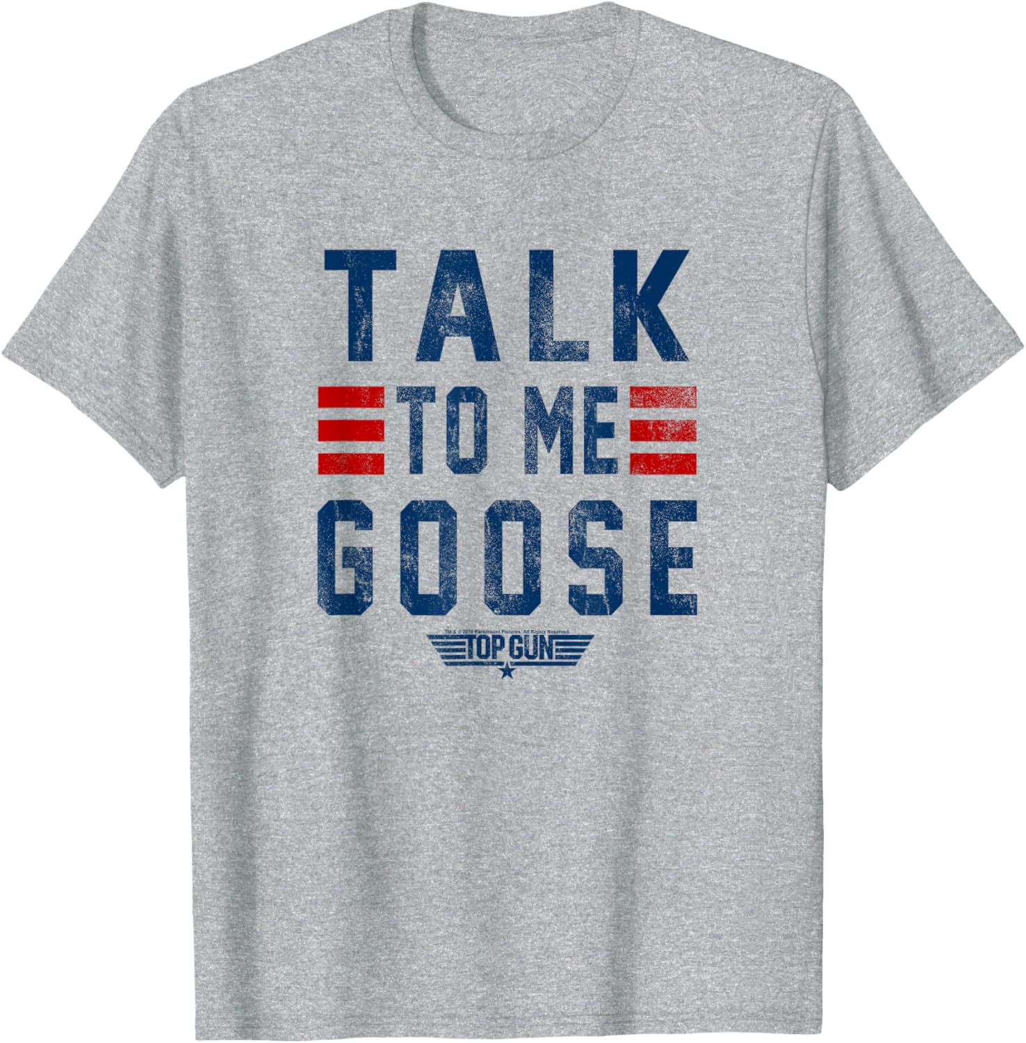 Top Gun Talk To Me Goose Distressed Graphic Short Sleeve T-Shirt - 7