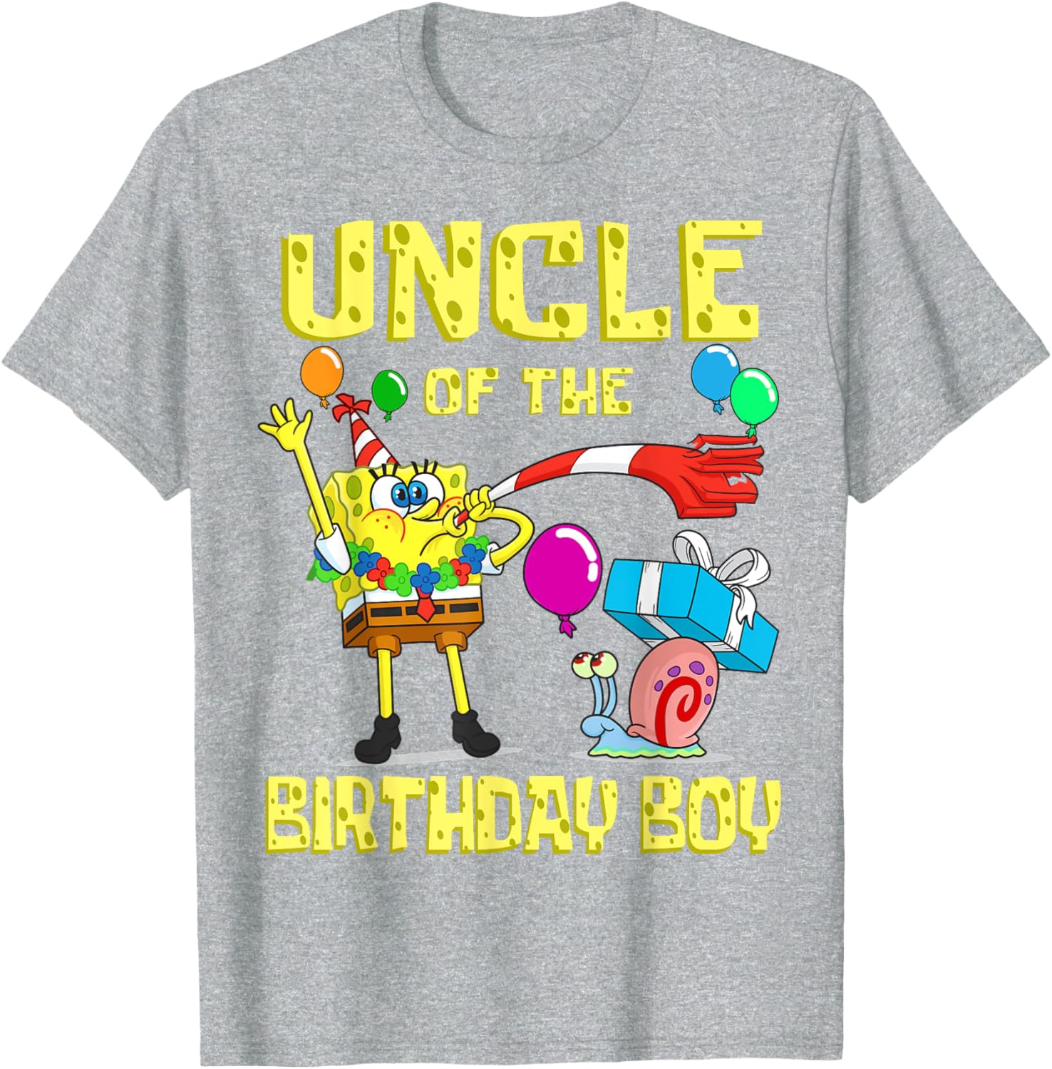 Mademark x SpongeBob SquarePants Birthday Party Uncle T-Shirt for Kids - 11