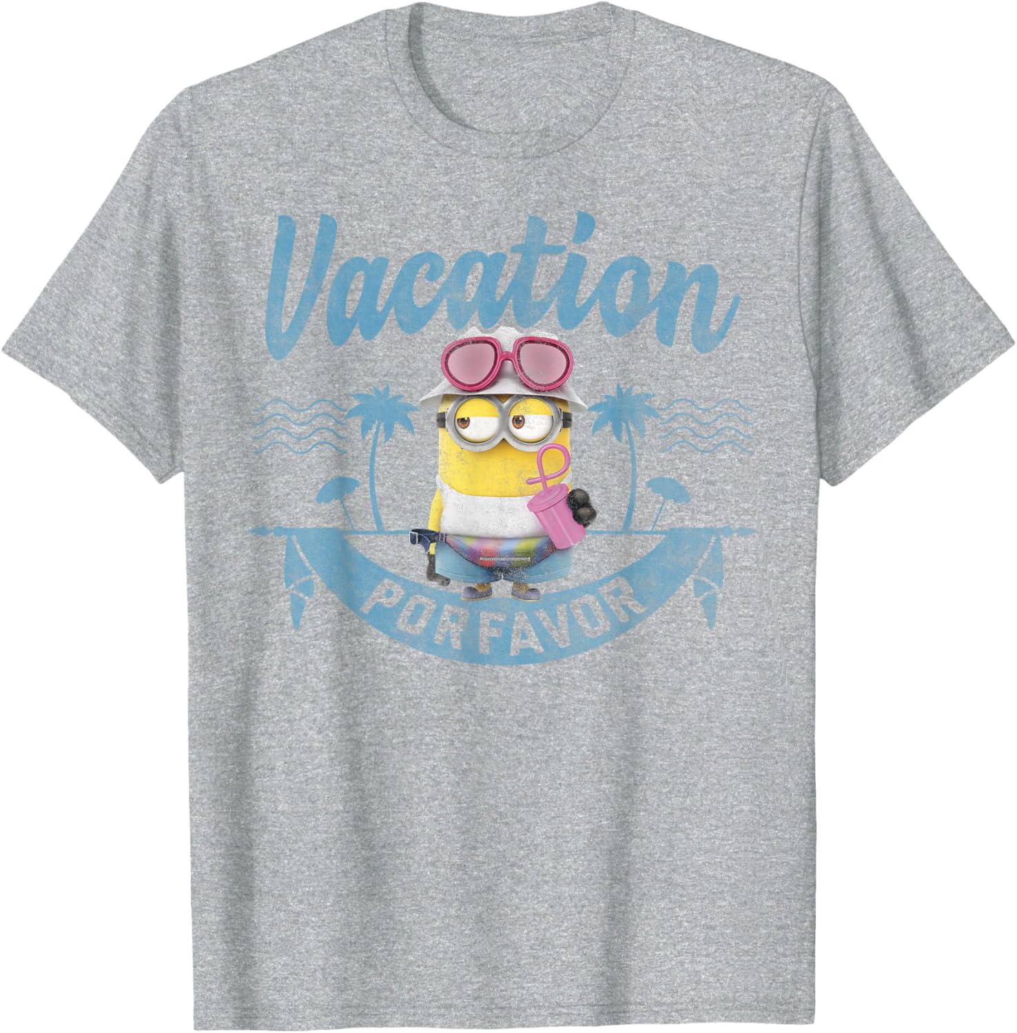 Despicable Me Minions Vacation Por Favor Graphic T-Shirt for Fun Lovers - 8