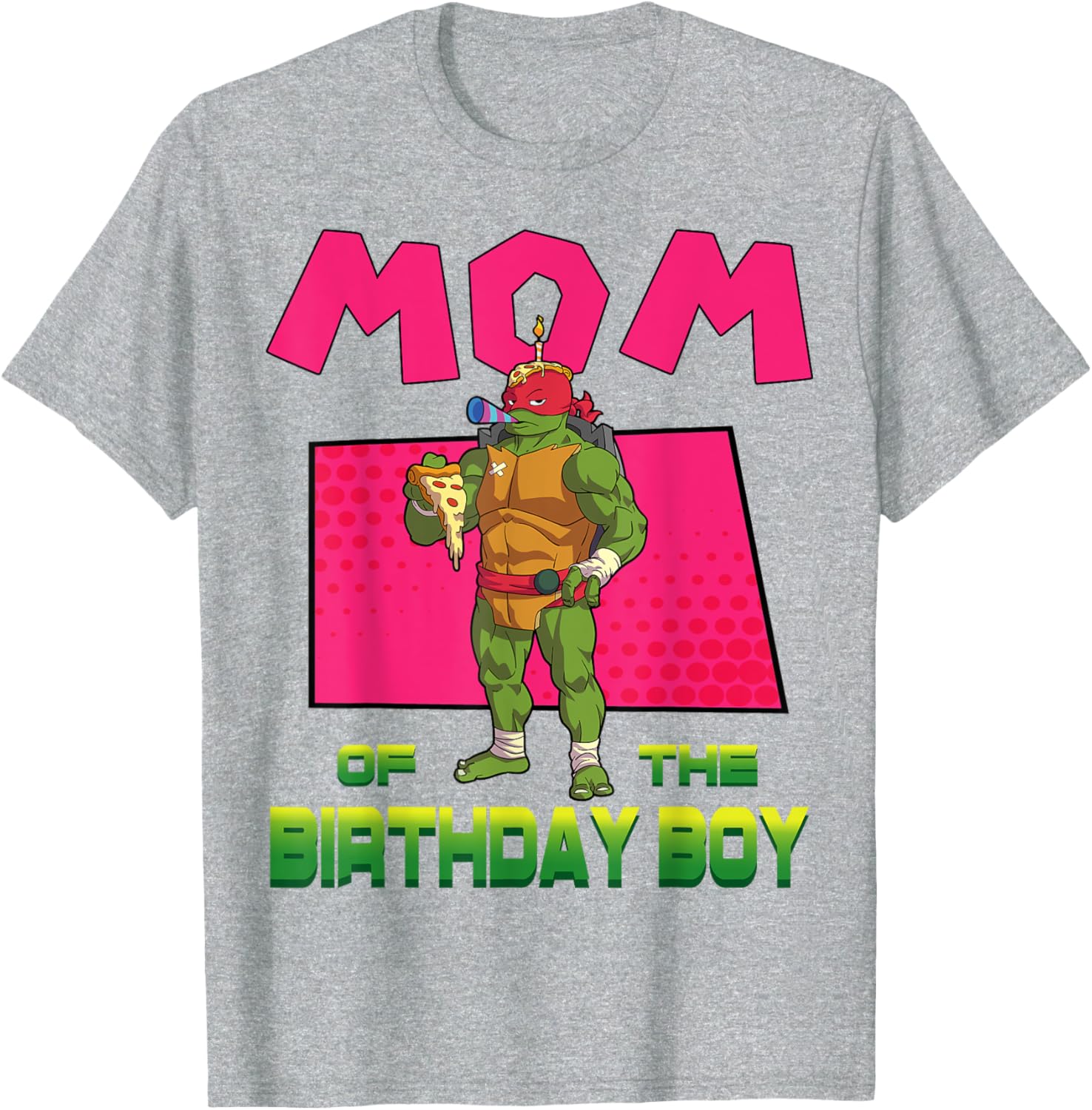 Mademark TMNT Raph Birthday Boy Pizza Party T-Shirt for Kids - 21