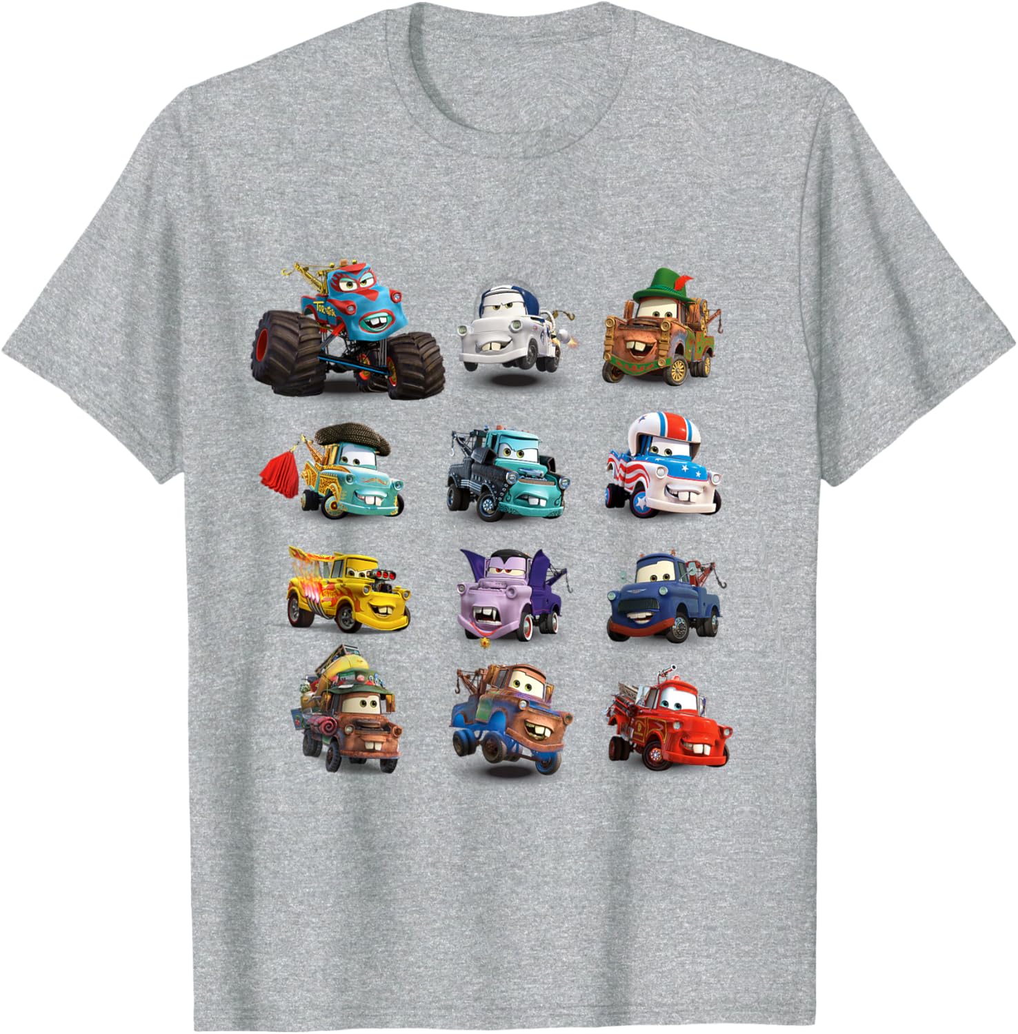 Disney Pixar Cars Many Maters T-Shirt for Kids and Adults Fun Apparel - 2