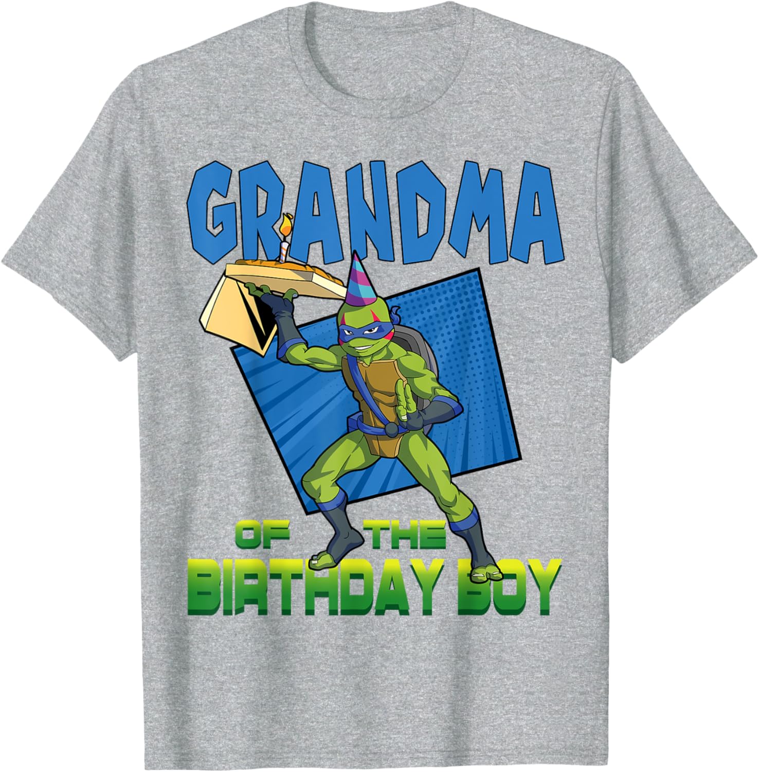 Mademark TMNT Leo Grandma Birthday Pizza Party T-Shirt for Kids - 21