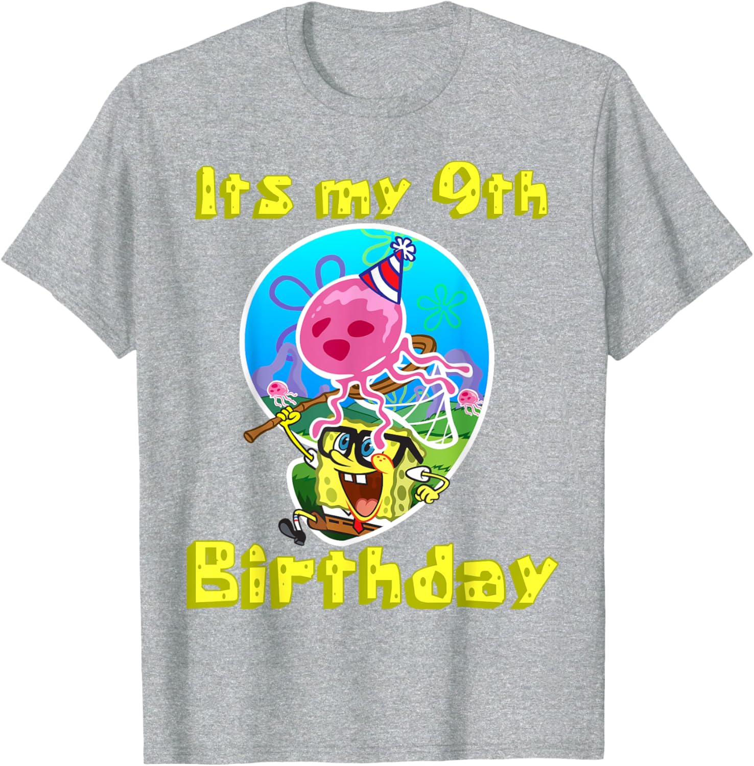 Mademark x SpongeBob SquarePants 9th Birthday T-Shirt Gift for Kids - 3