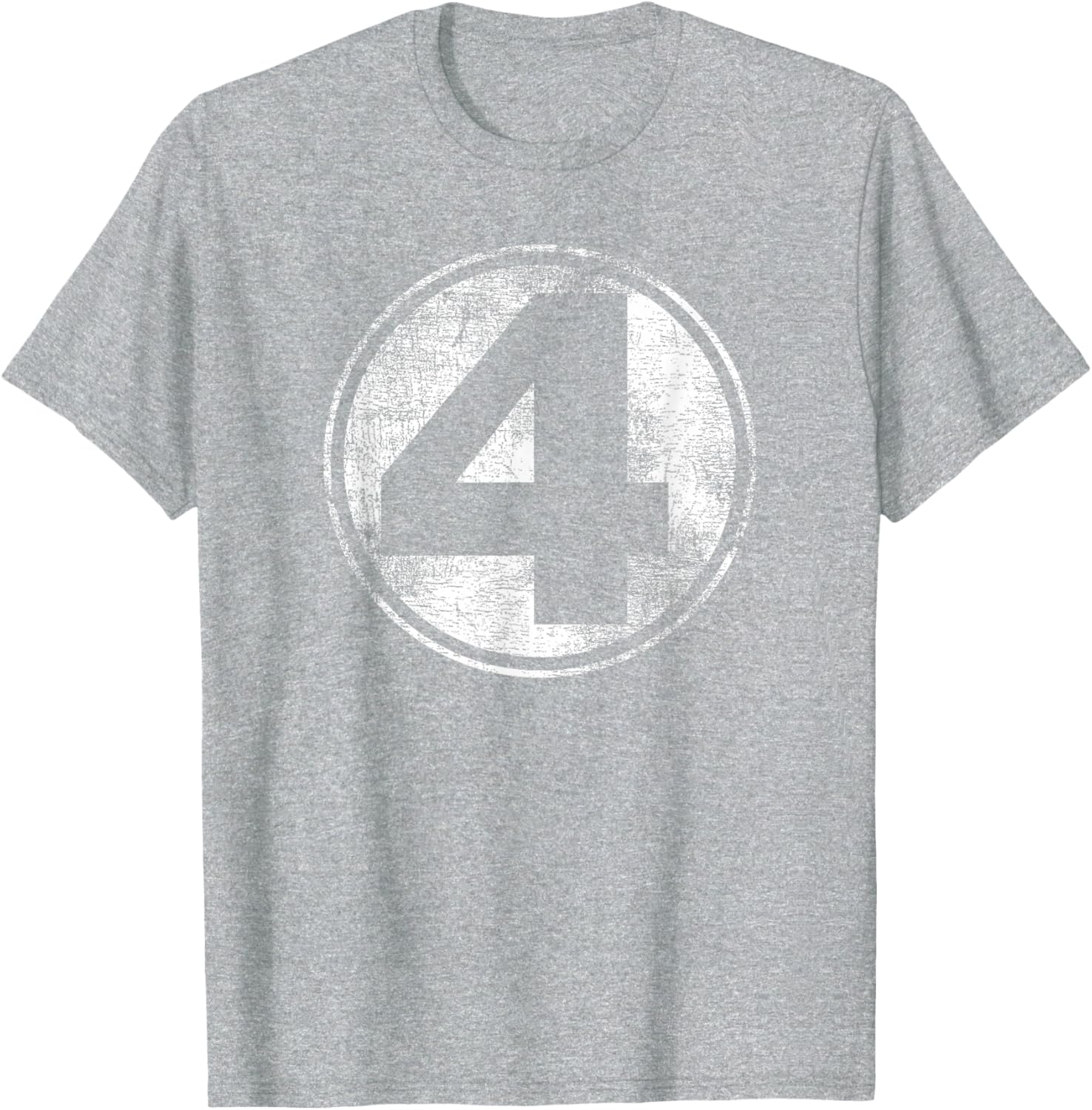 Marvel Fantastic Four Classic Number 4 Distressed Logo T-Shirt for Fans - 5