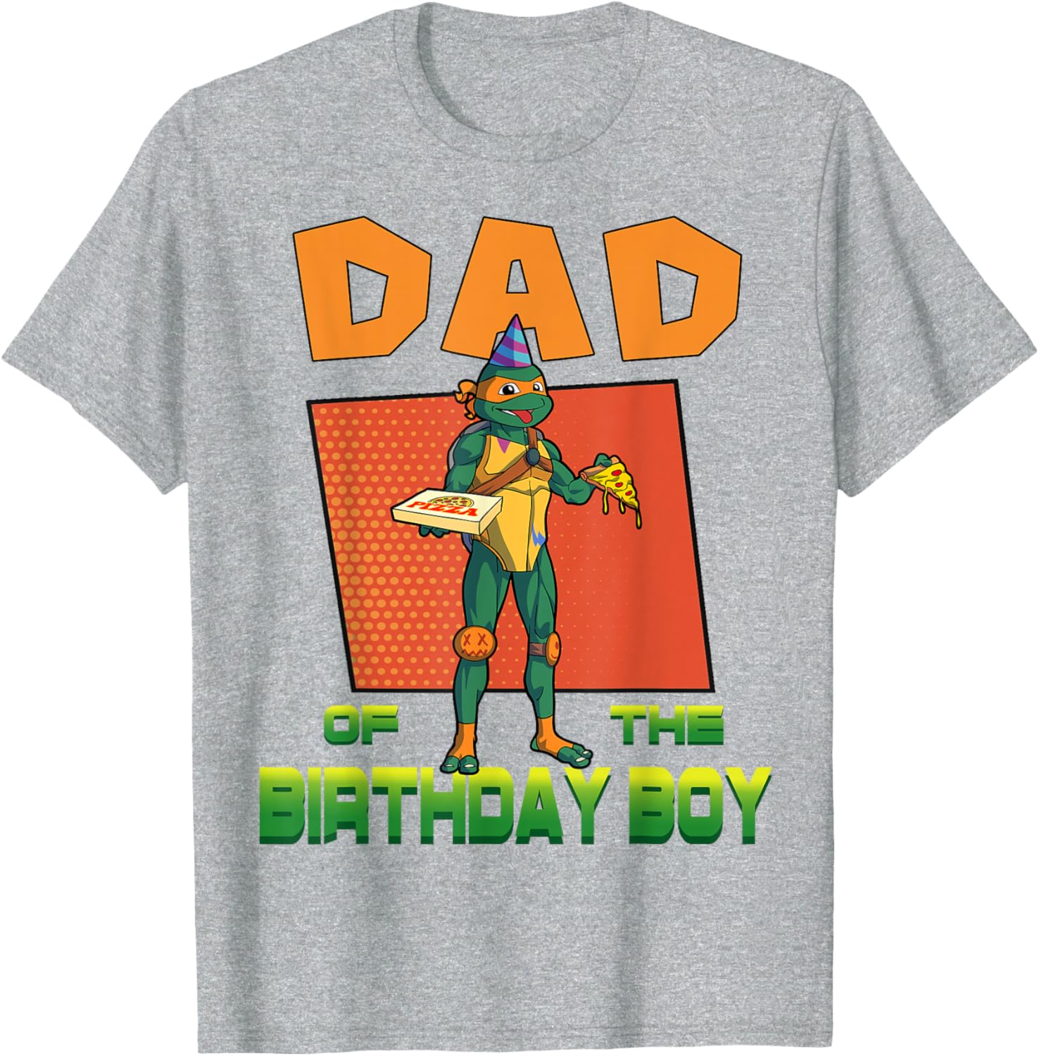 Mikey Daddy of the Birthday Boy Pizza T-Shirt for TMNT Fans - 2