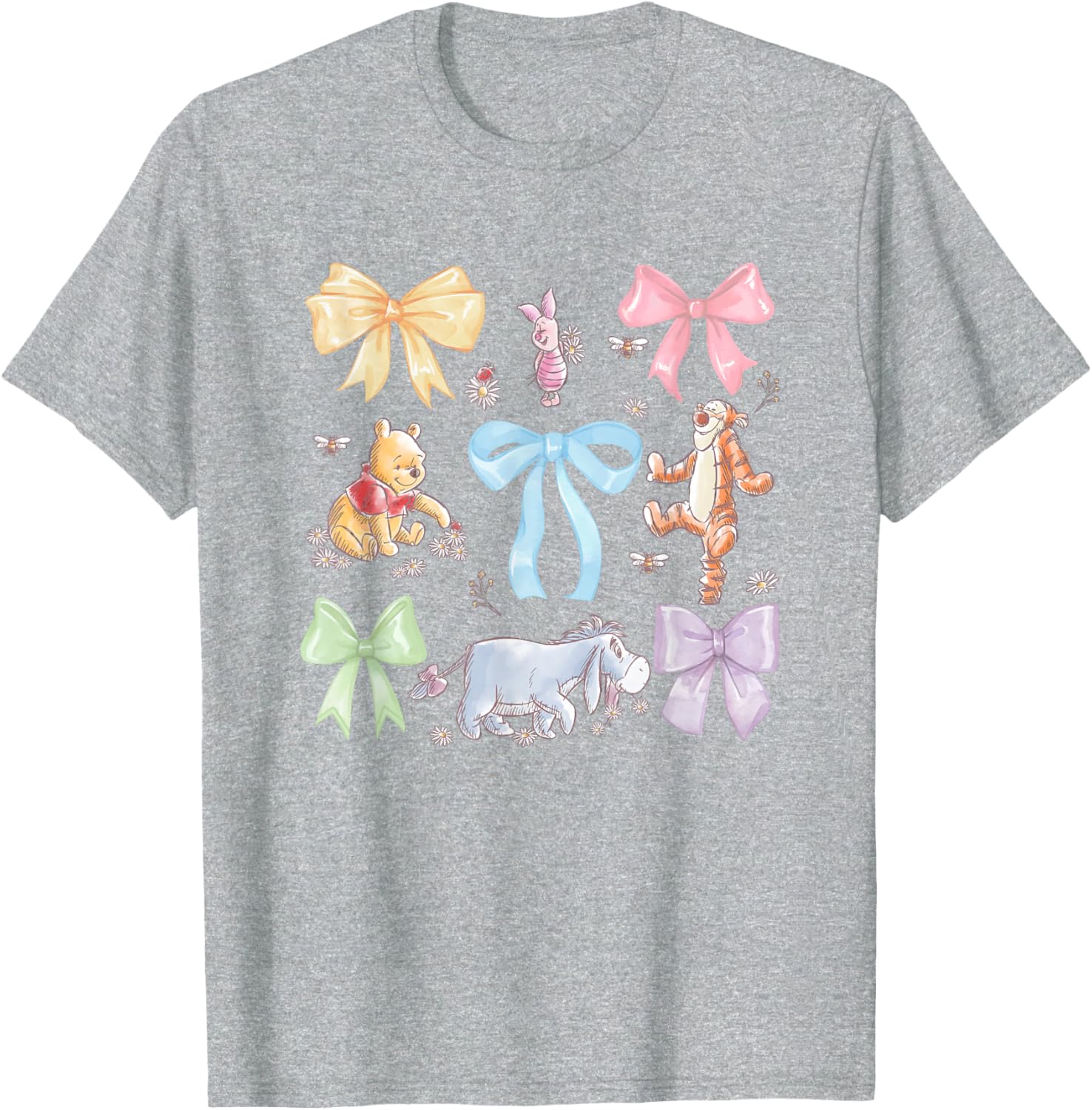 Disney Winnie the Pooh Cute Chest Logo T-Shirt for Kids and Adults - 4