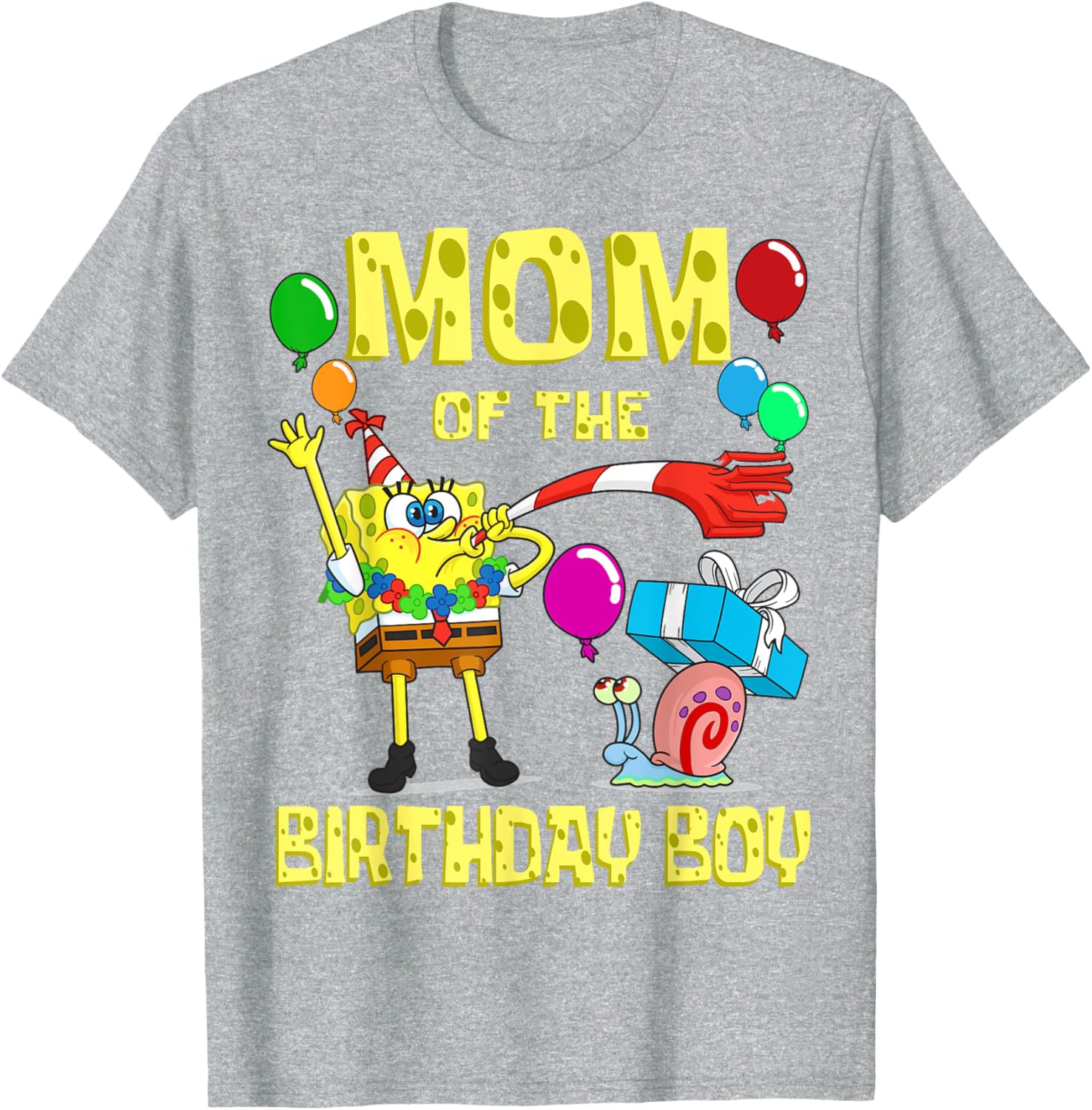 SpongeBob Mommy of the Birthday Boy Party T-Shirt for Fun Celebrations - 18