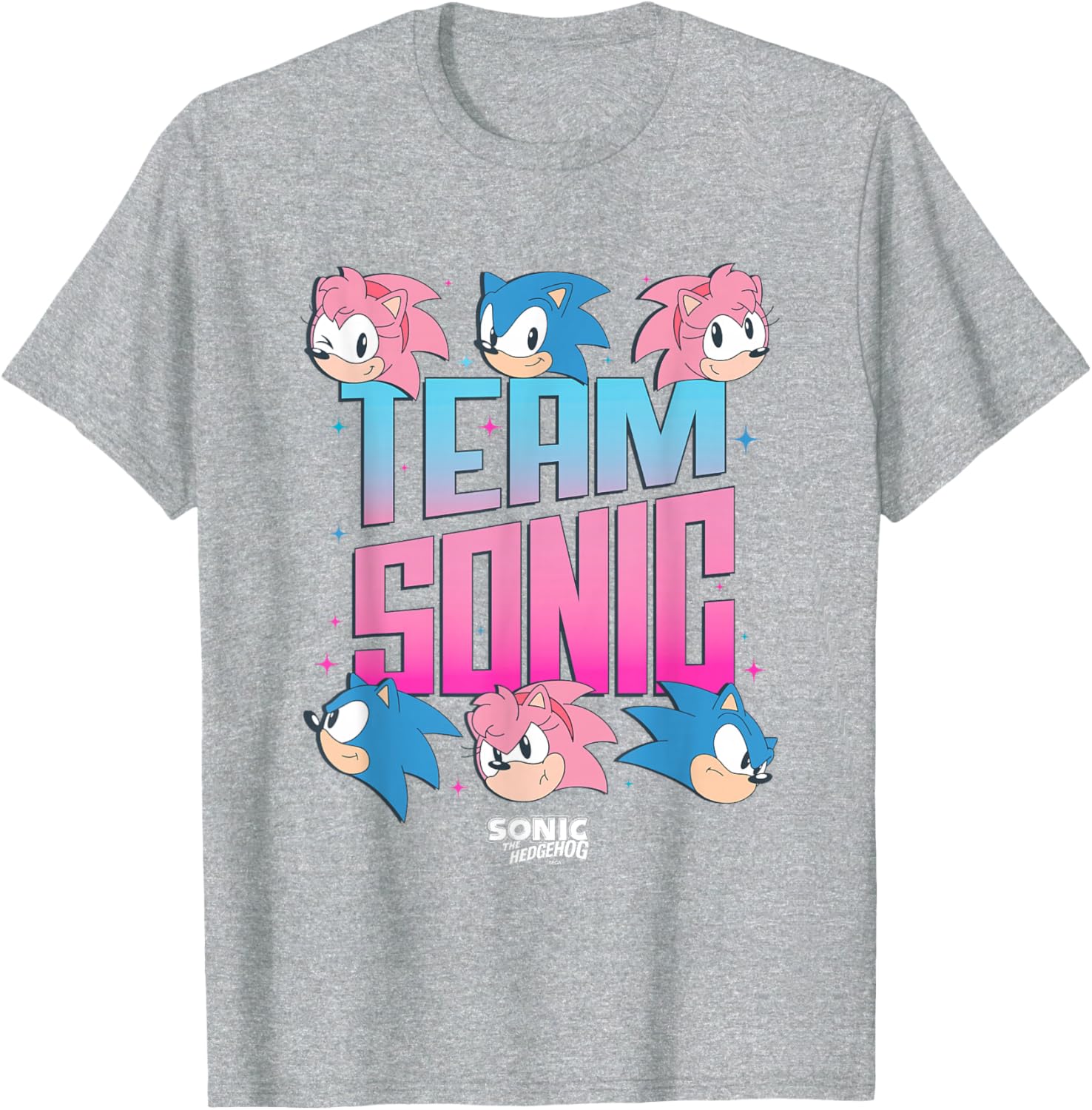 Sonic The Hedgehog Team Amy Rose Retro Logo T-Shirt for Fans - 6