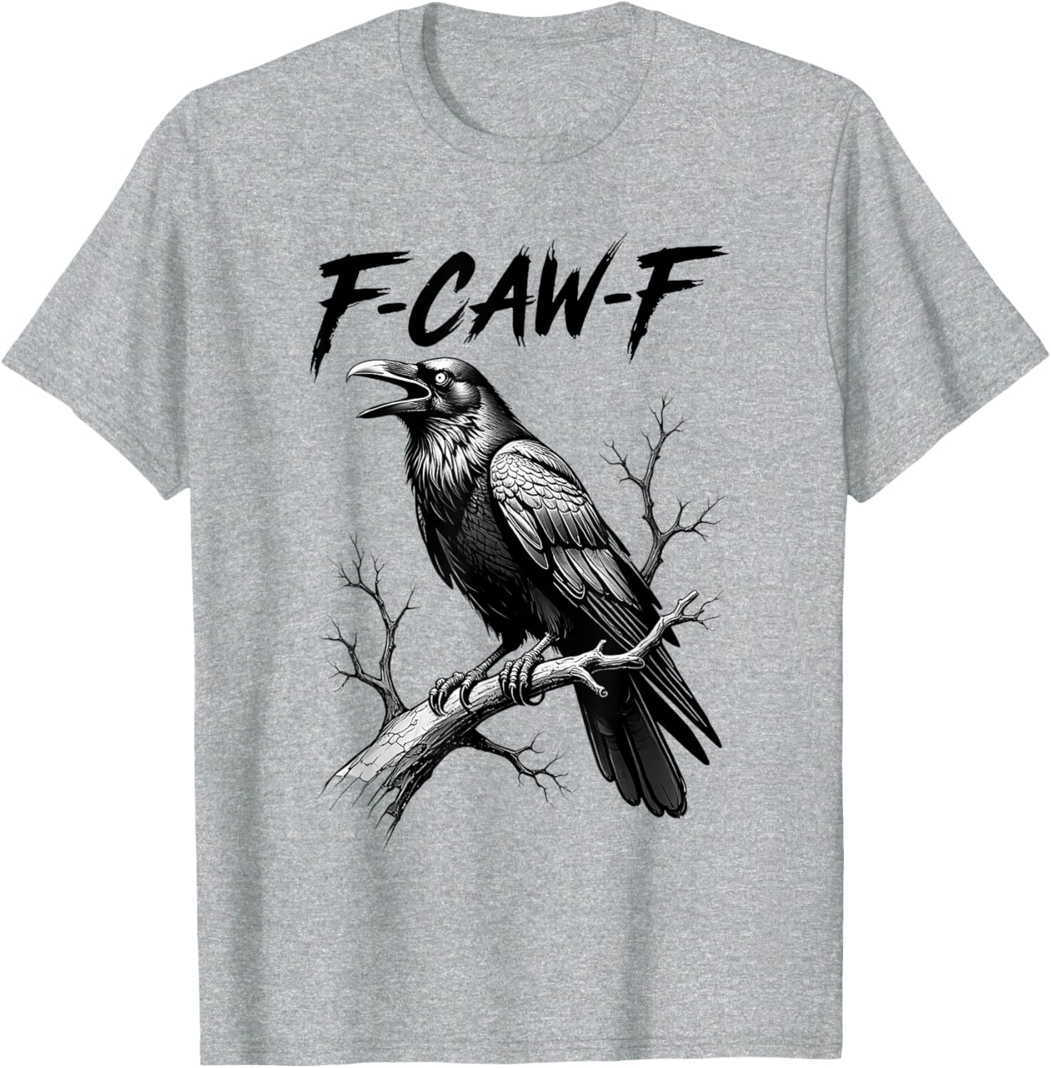 Funny Black Crow Lover T-Shirt - Dark Humor Black Bird Design - 11