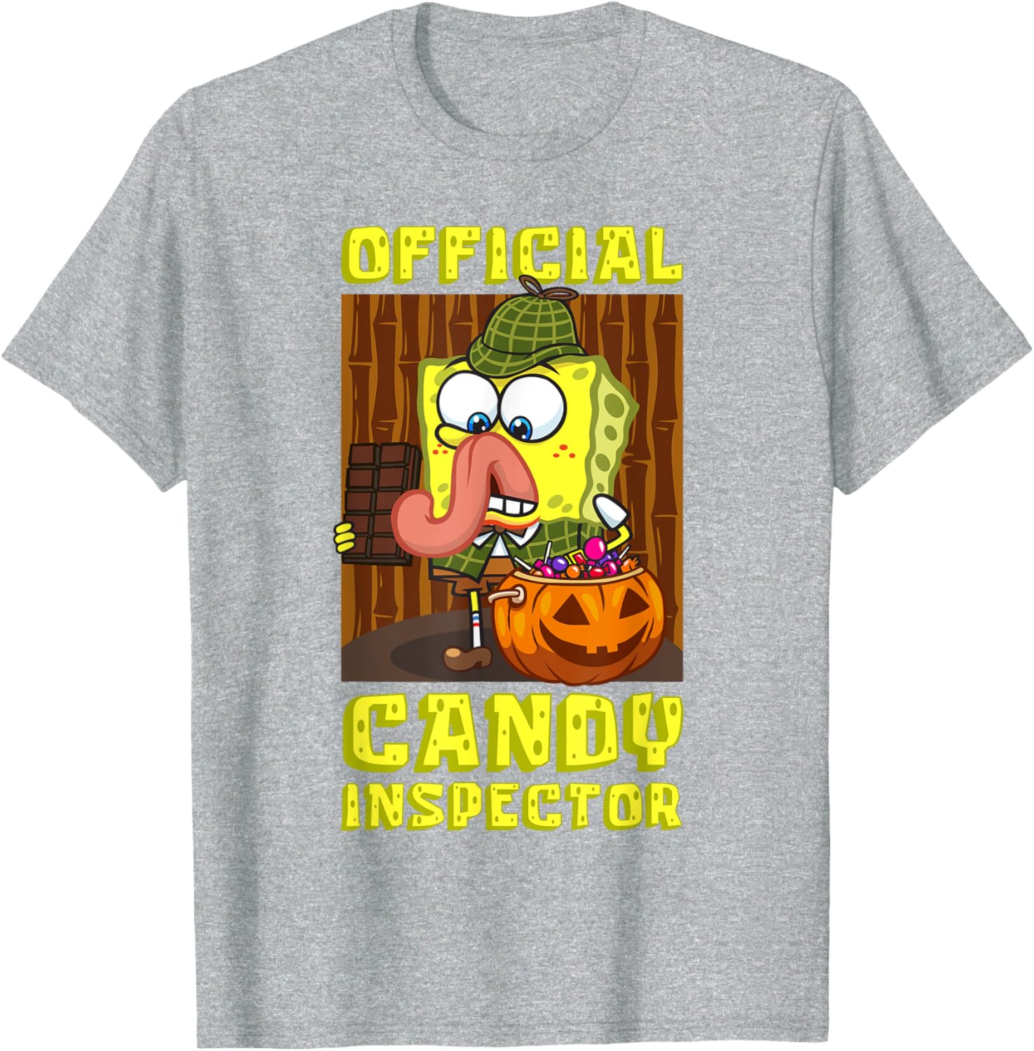 Mademark SpongeBob SquarePants Halloween Candy Inspector Fun T-Shirt - 17