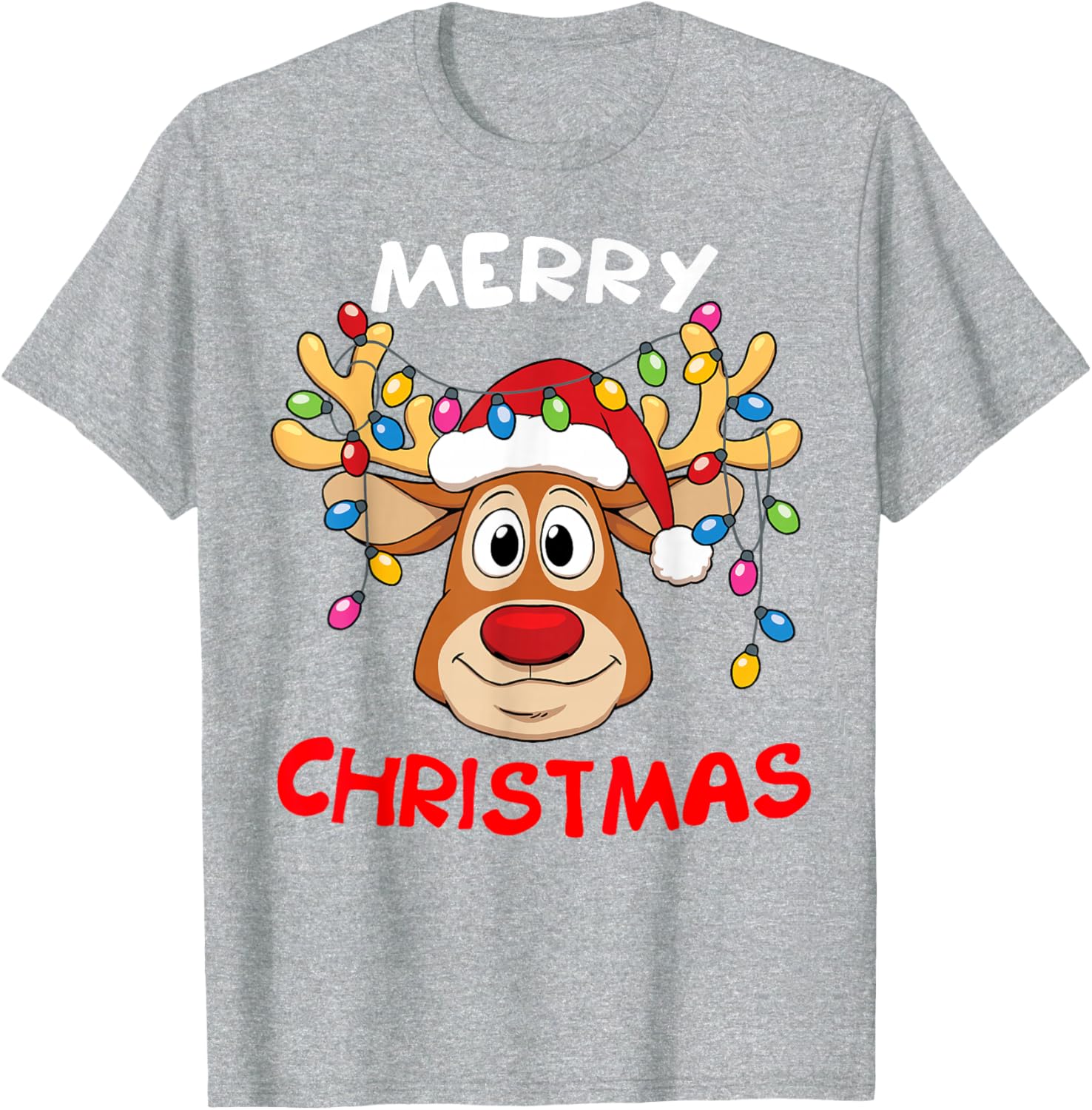 Merry Christmas Reindeer Family T-Shirt for Men and Women Fun Holiday Style - 3
