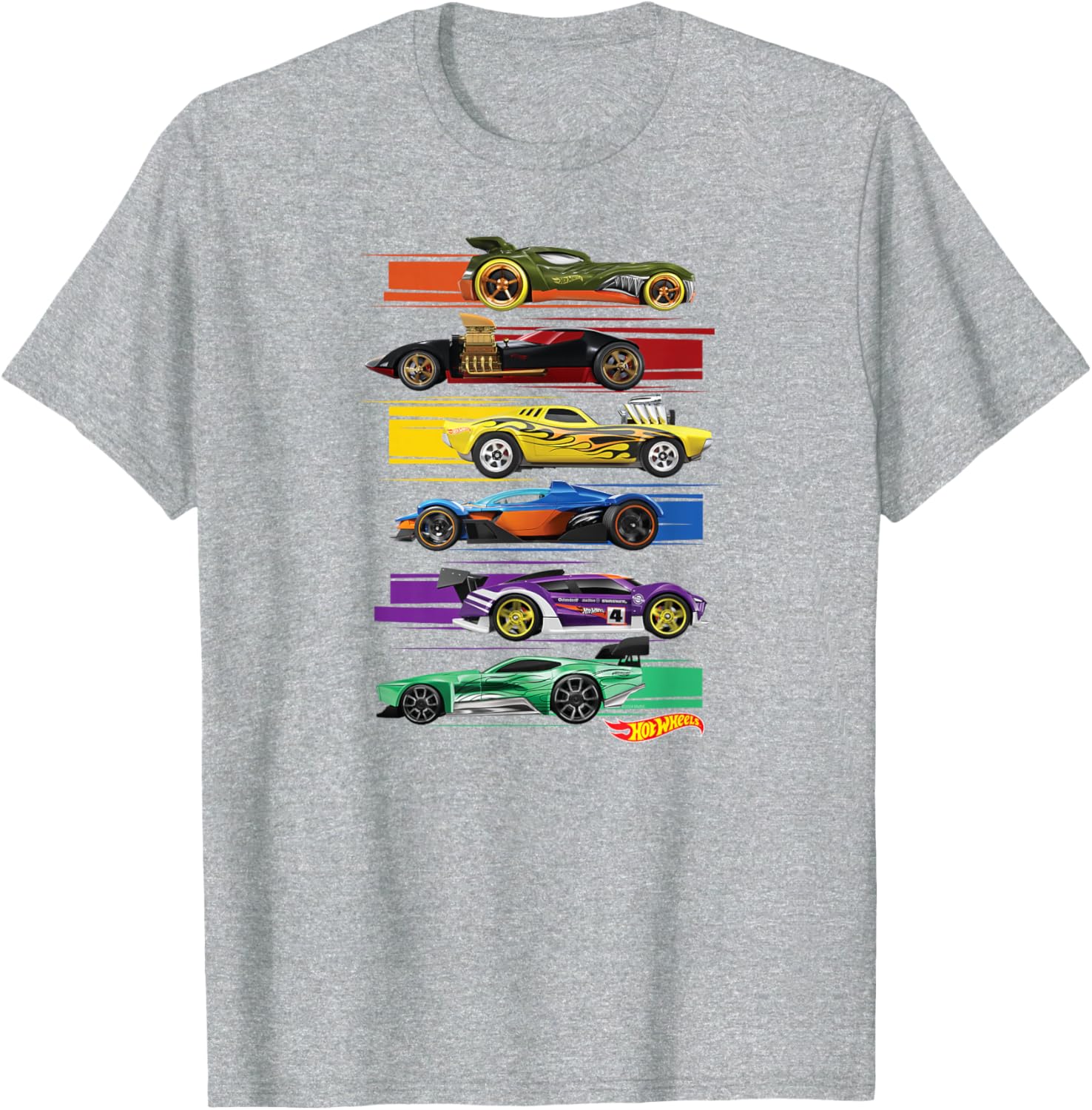 Hot Wheels Multi Car T-Shirt for Kids and Adults - Fun Racing Apparel - 9