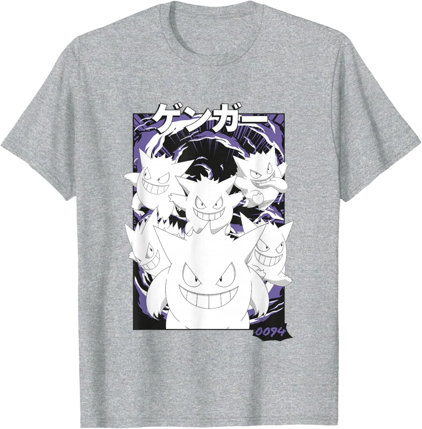 Vintage Pokémon Gengar 0094 T-Shirt with Multiple Faces Design - 5